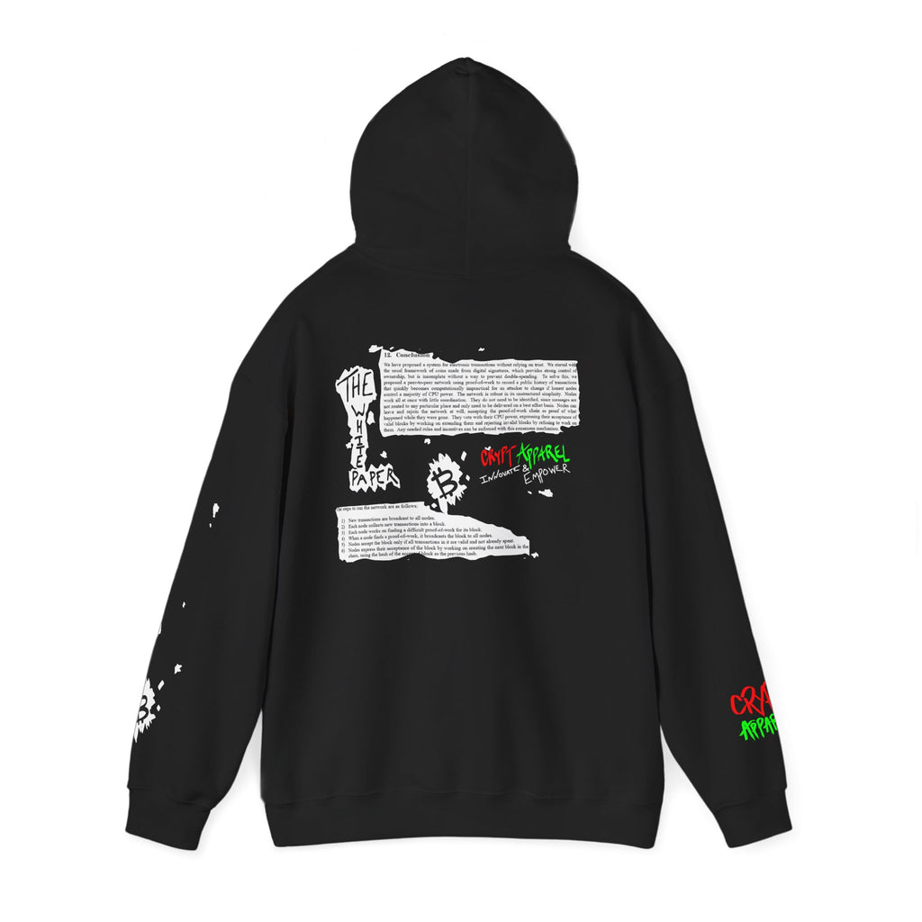 The Whitepaper Crypto Hooded Sweatshirt — Crypt Apparel Genisis Graphic Hoodie