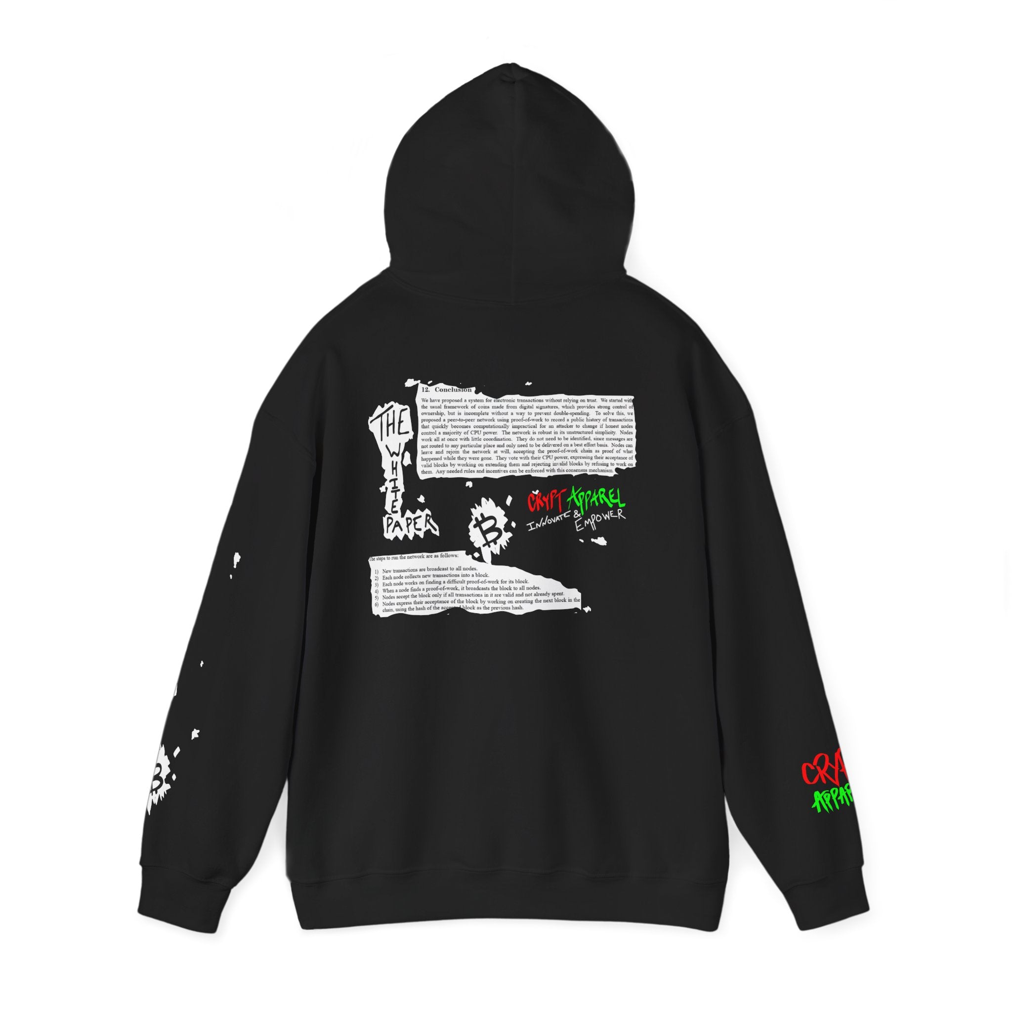 The Whitepaper Crypto Hooded Sweatshirt — Crypt Apparel Genisis Graphic Hoodie