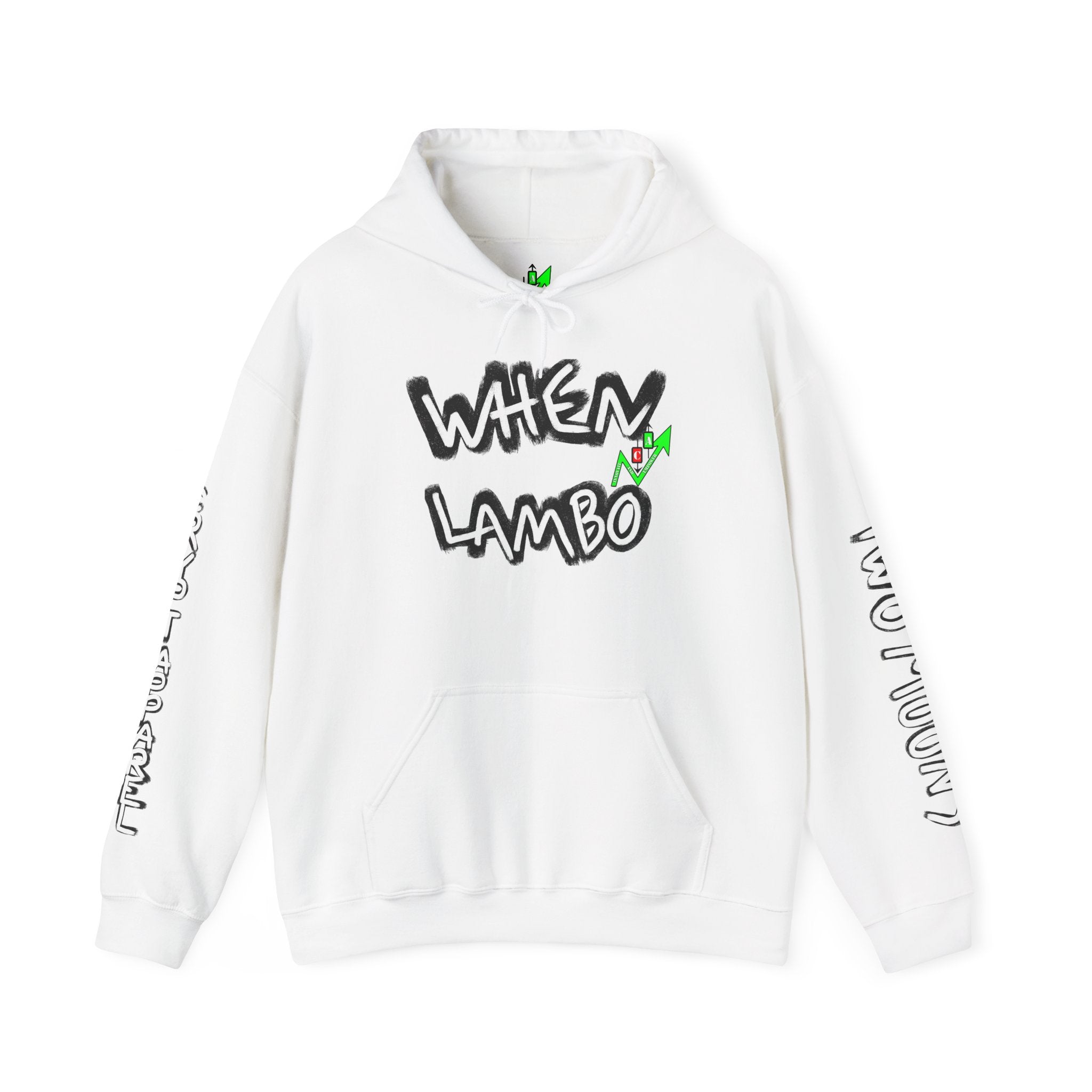 When Lambo Crypto Hoodie | Crypt Apparel Bitcoin Inspired Graffiti Design