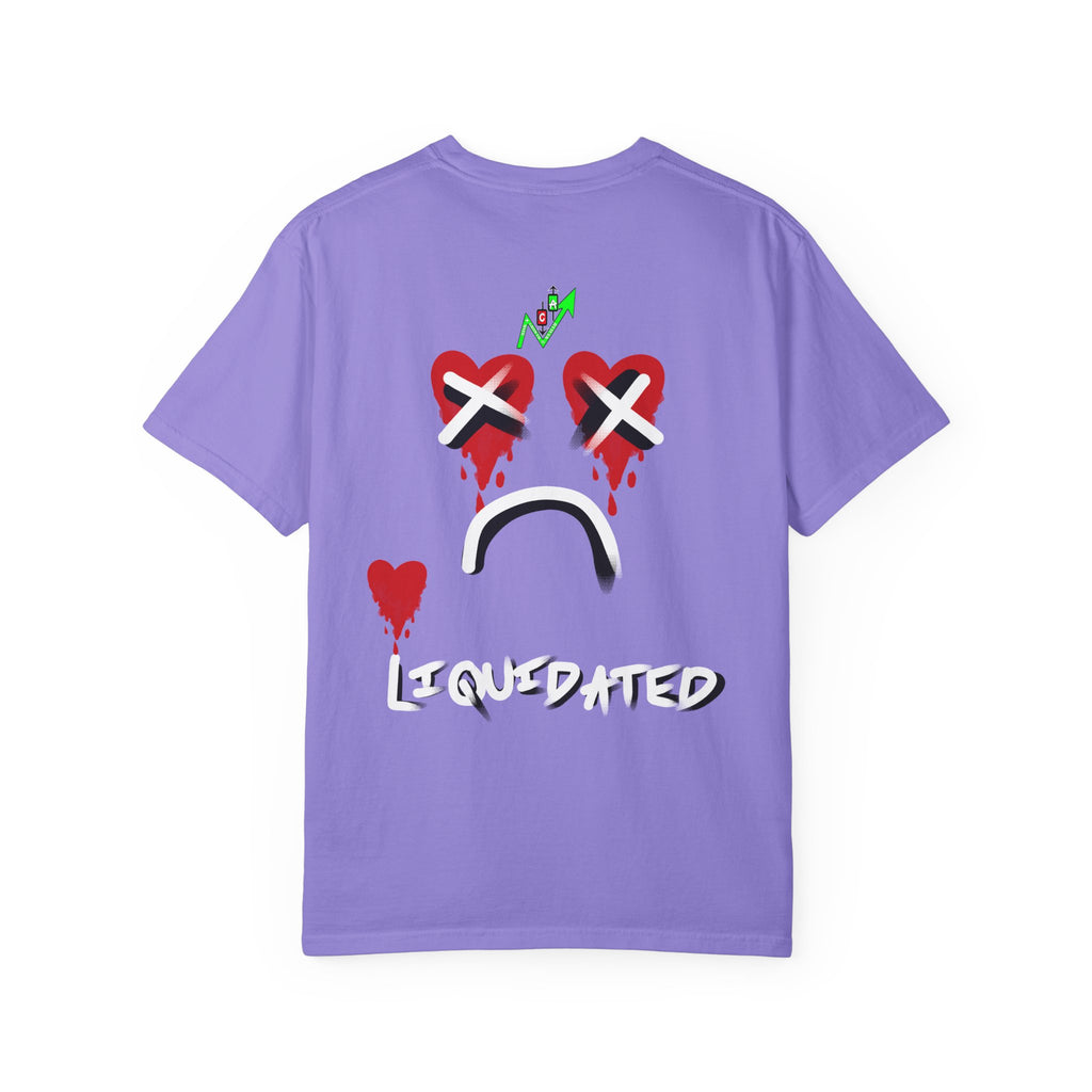 Crypto Rekt Portfolio Skull T-shirt | Crypt Apparel Bleeding Hearts Graphic Tee