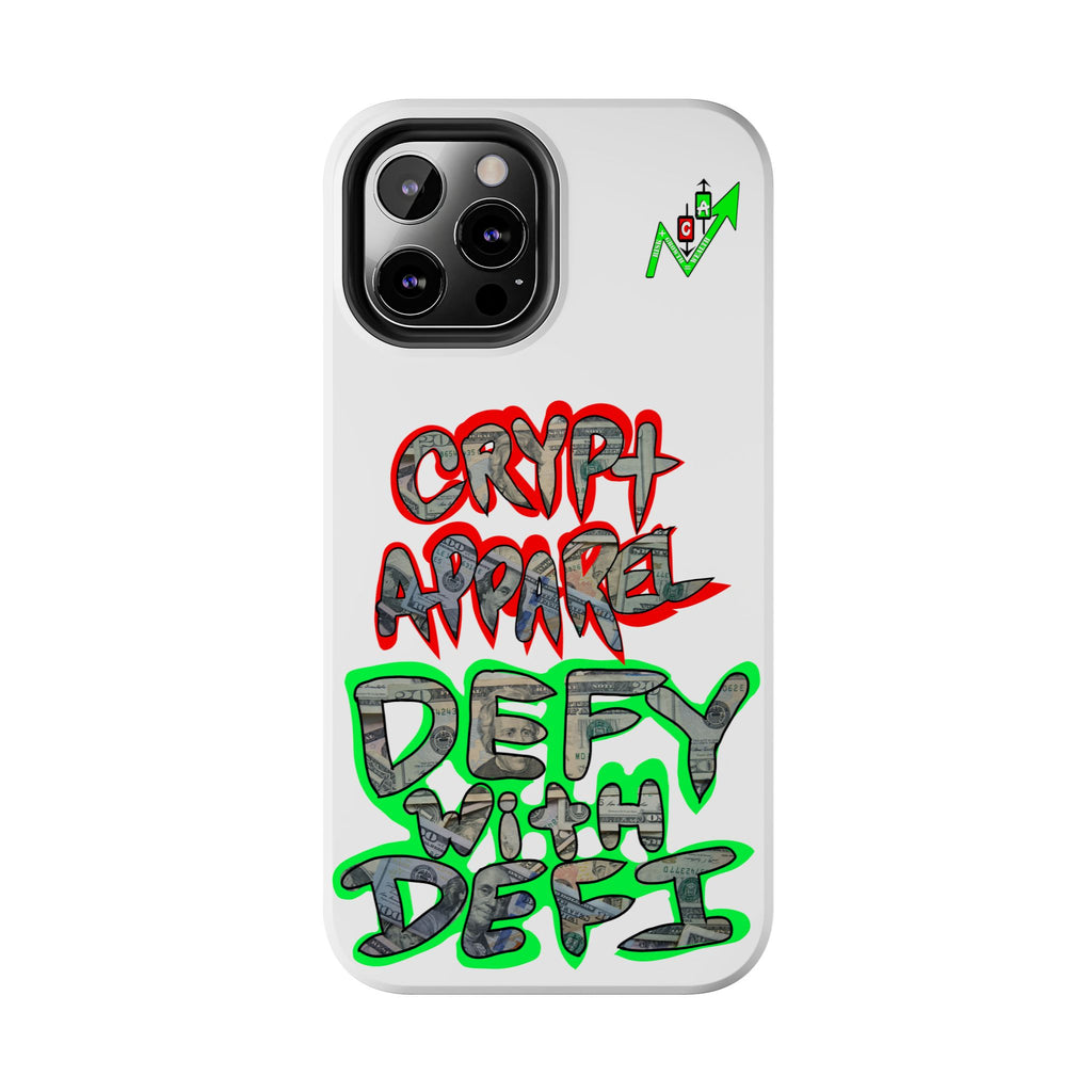 DEFY with DEFI Tough Phone Case — "Crypt Apparel: "Money" Graffiti Crypto Design