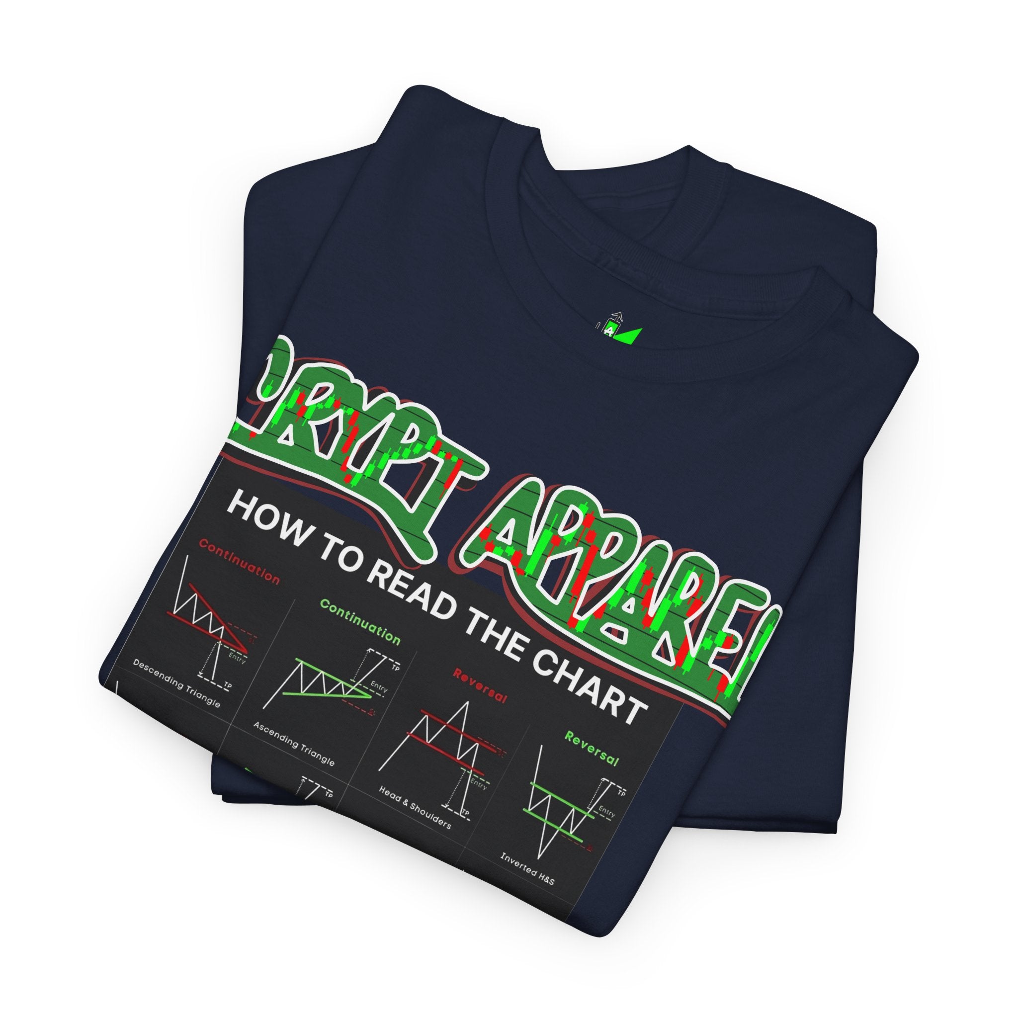 Charted Tee — "Crypt Apparel" Trading Chart Shirt