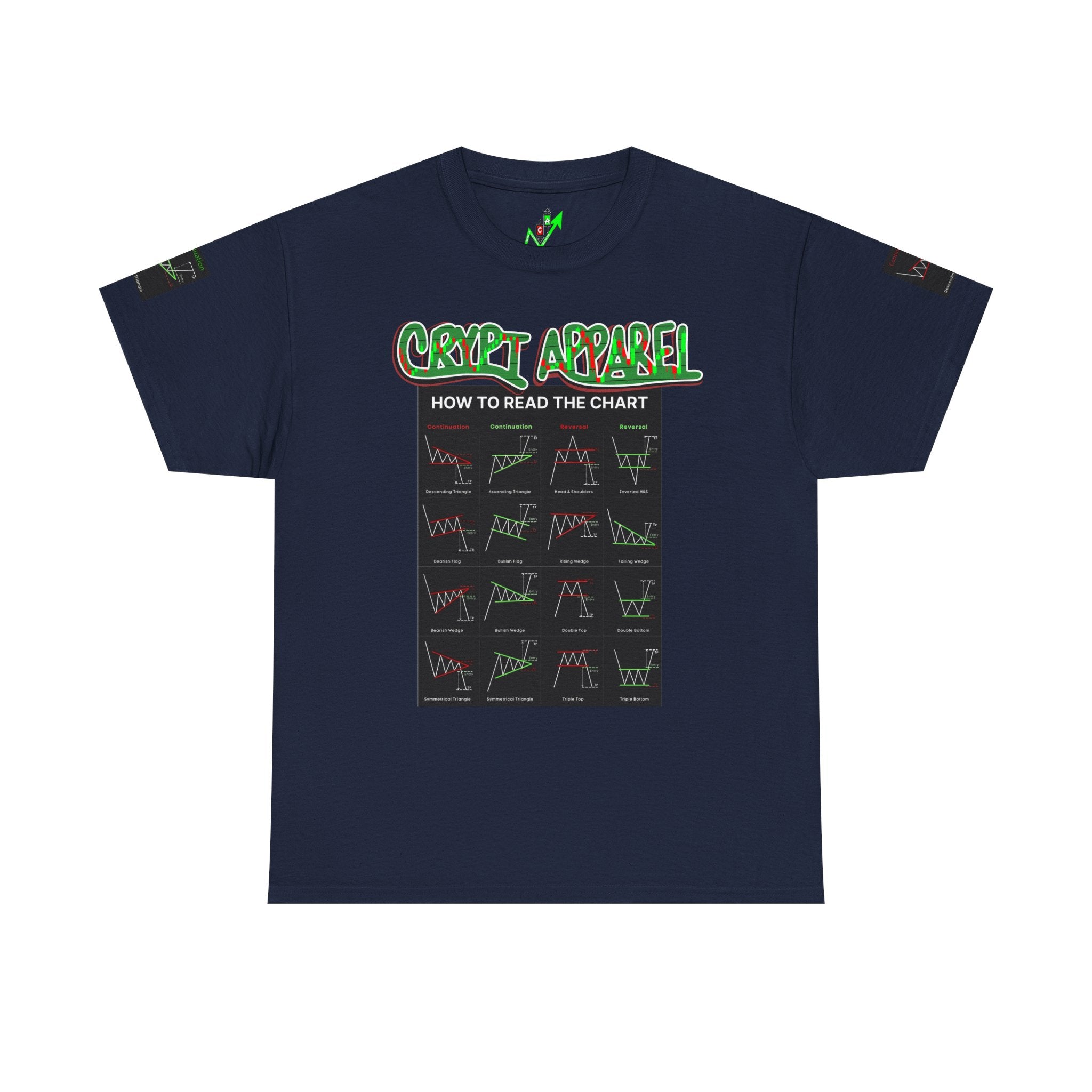 Charted Tee — "Crypt Apparel" Trading Chart Shirt