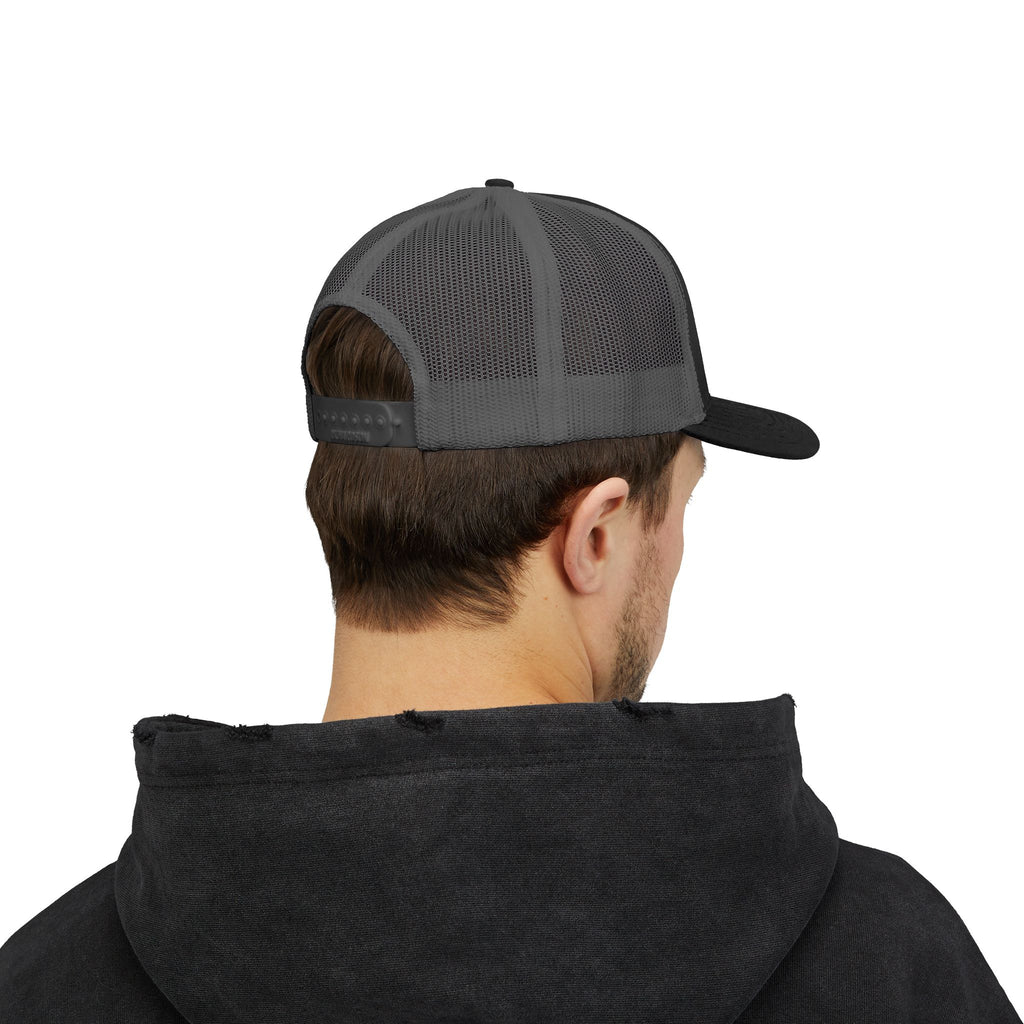 Brokenomics Crypto Trucker Cap - Crypt Apparel Distressed Arrow Graphic Snapback