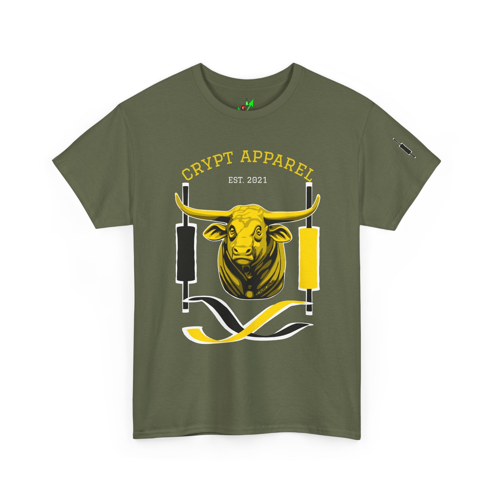 Golden Cross Bull Market Tee — "Crypt Apparel" Crypto Trading Stock Trading T-Shirt