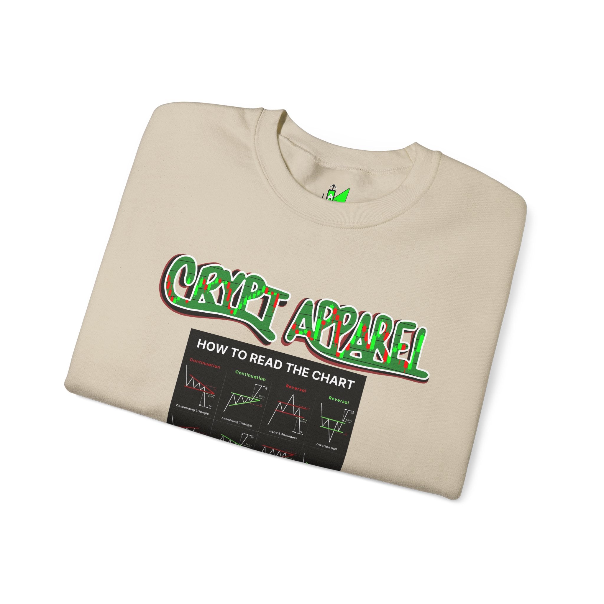Charted Crewneck Sweatshirt — “Crypt Apparel” Graphic