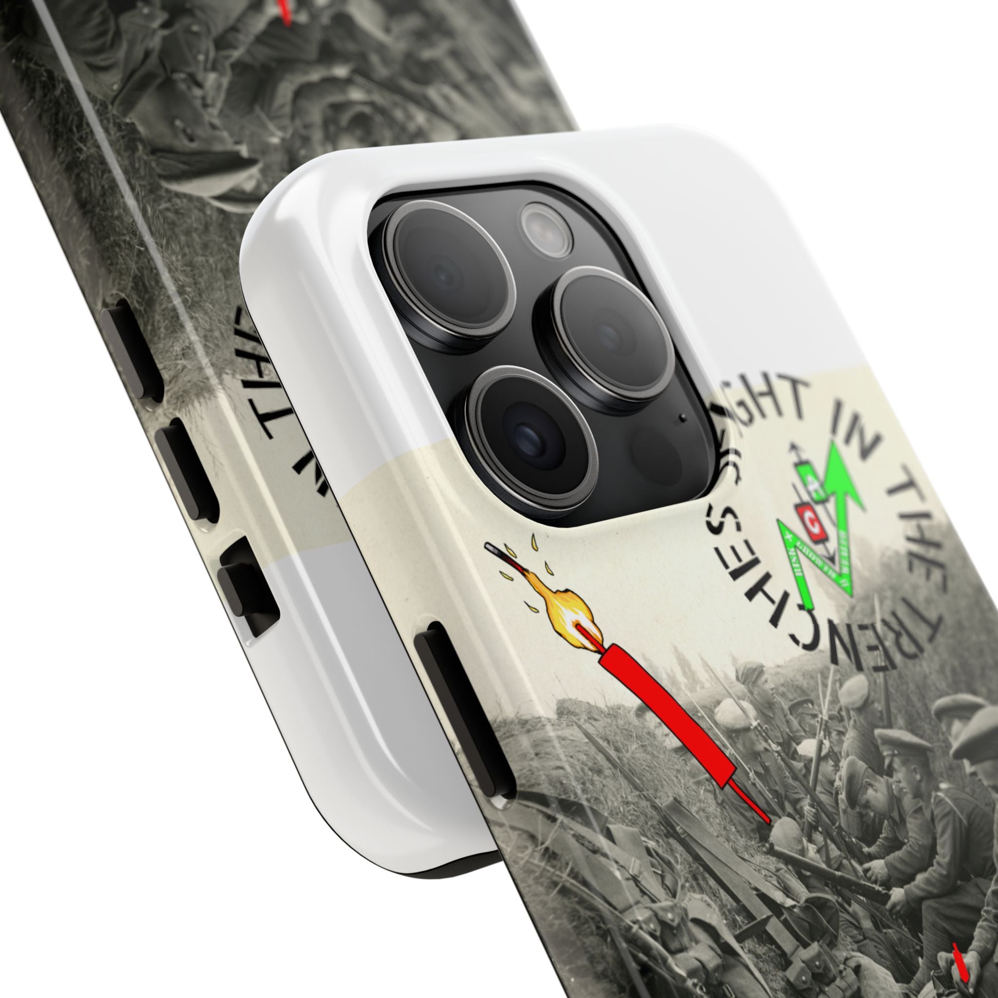 The Trenches Tough Phone Case — Crypt Apparel Trench Dog & Candle Design