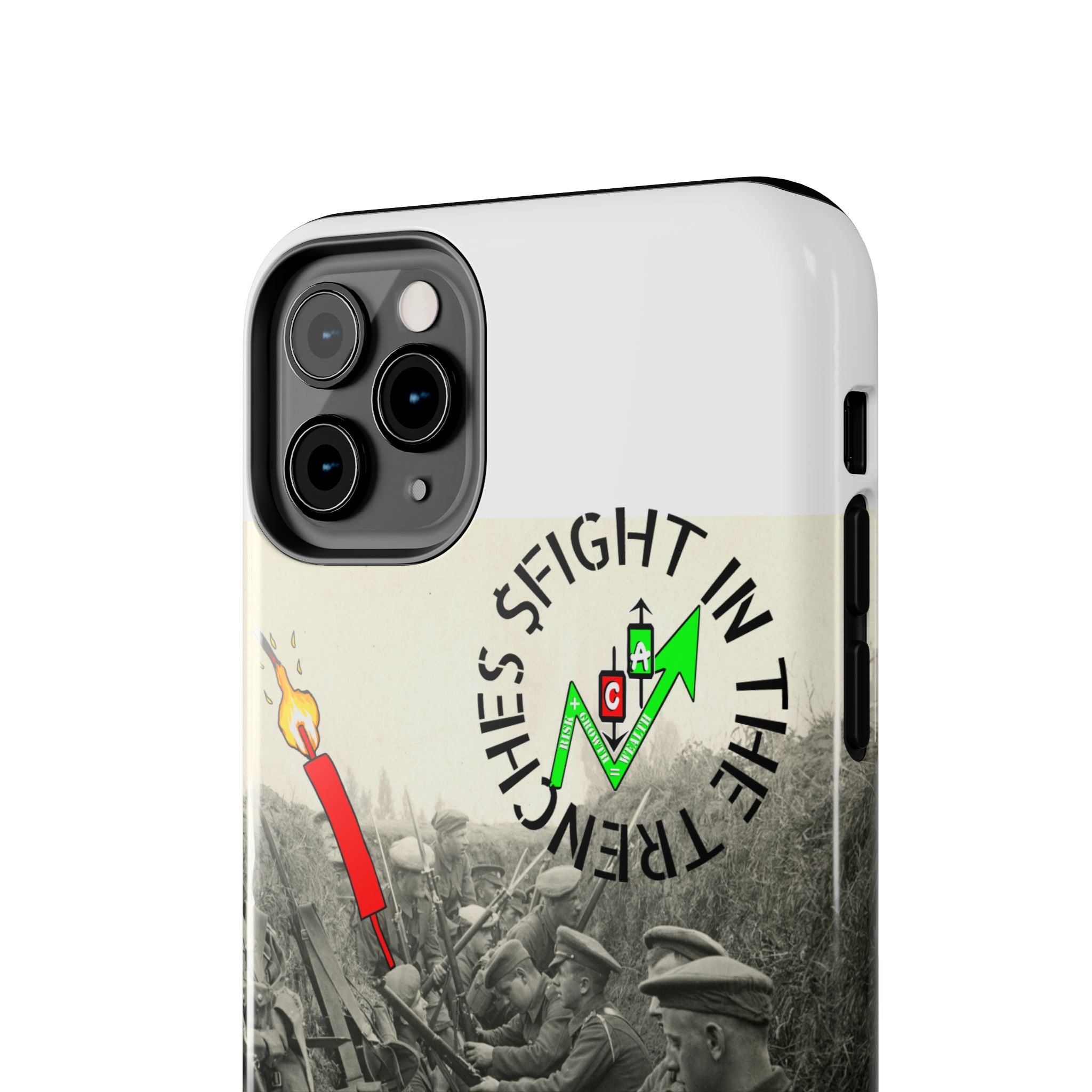 The Trenches Tough Phone Case — Crypt Apparel Trench Dog & Candle Design