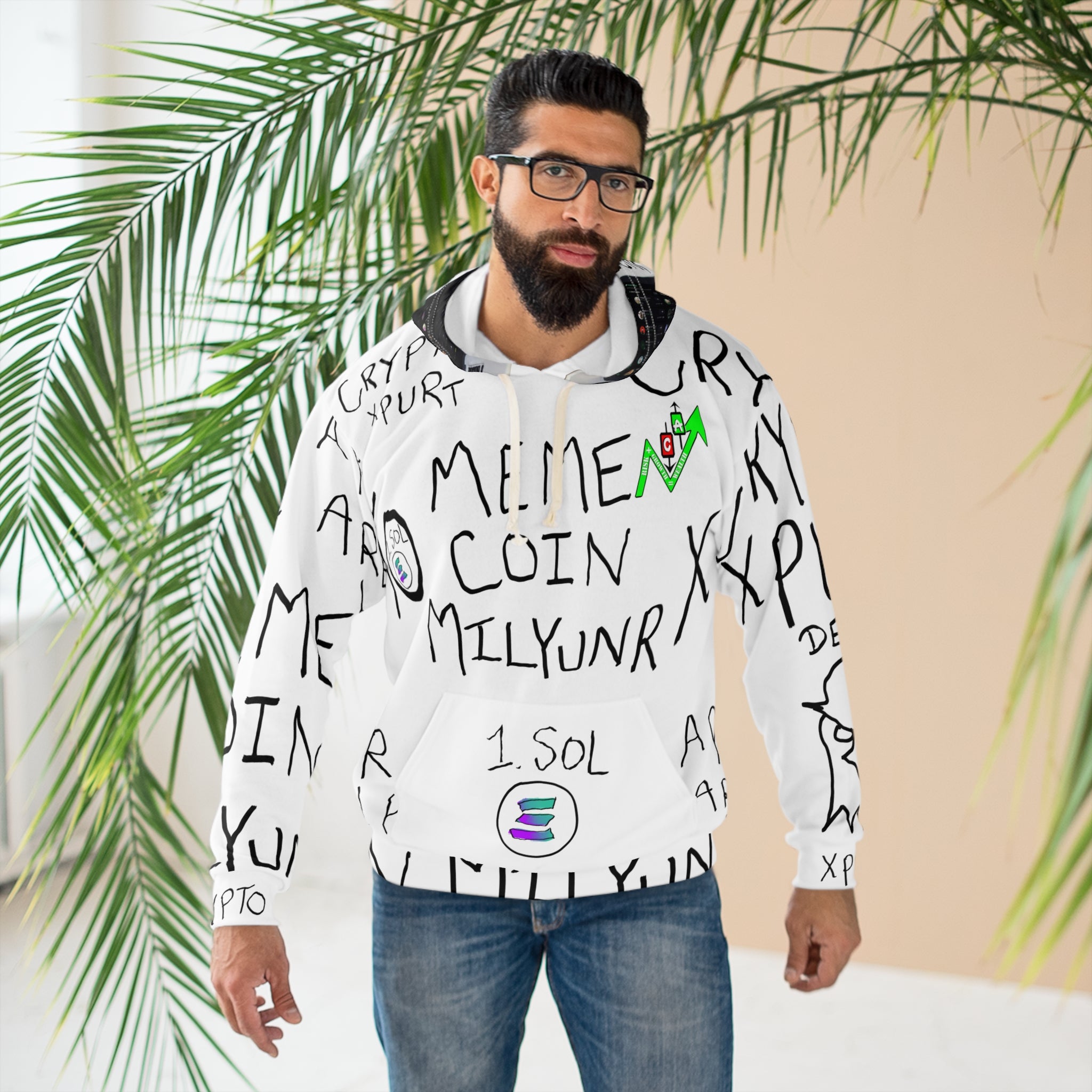 Meme Coin Millionaire Crypt Apparel Hoodie