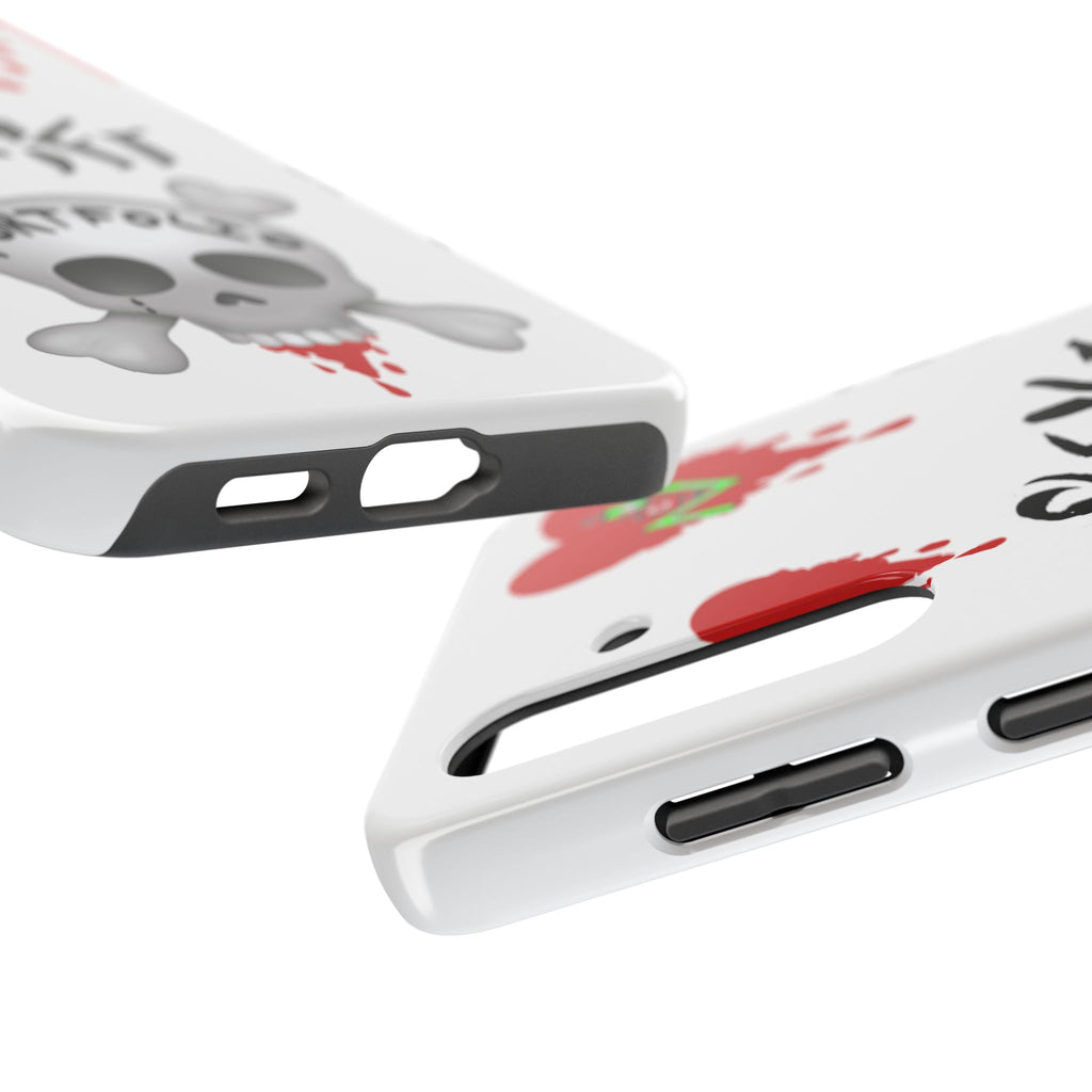 Rekt Portfolio Tough Phone Case — Skull & Dripping Heart Protective Cover