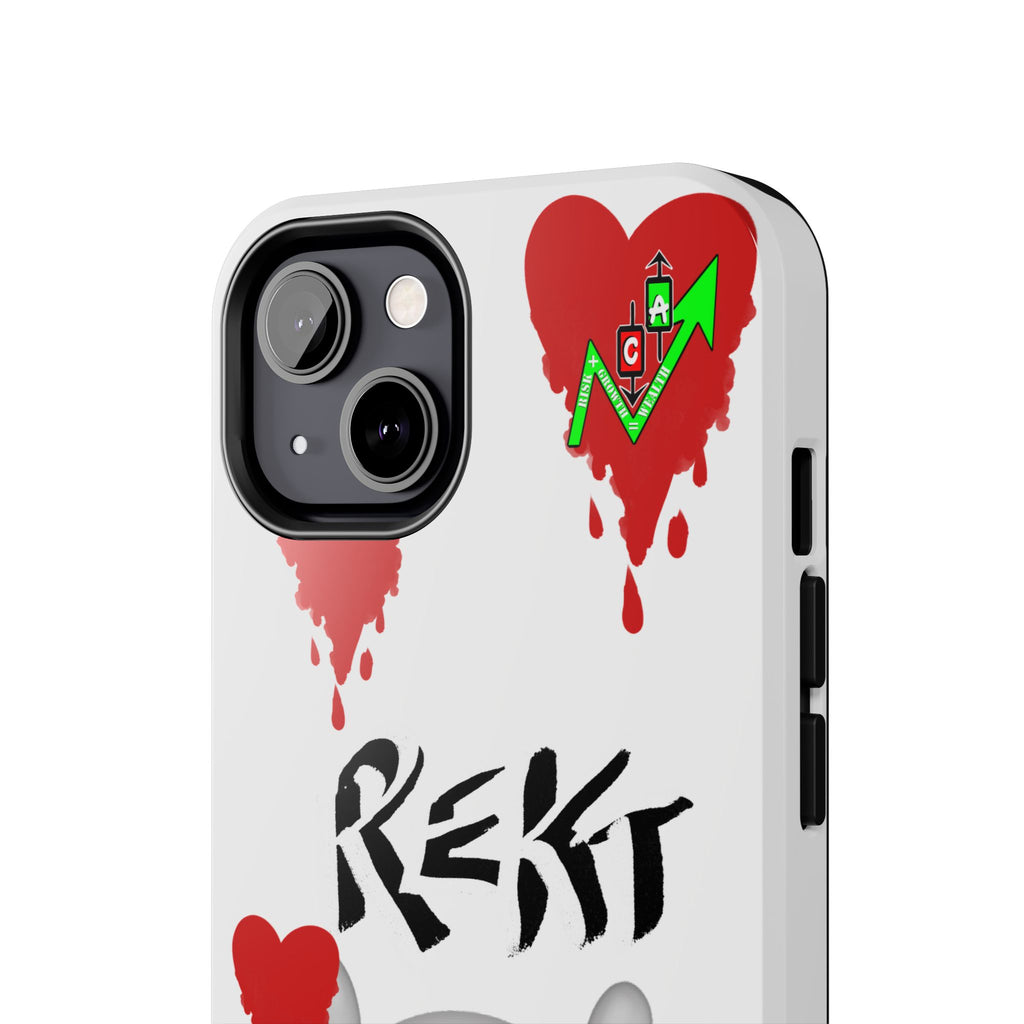 Rekt Portfolio Tough Phone Case — Skull & Dripping Heart Protective Cover