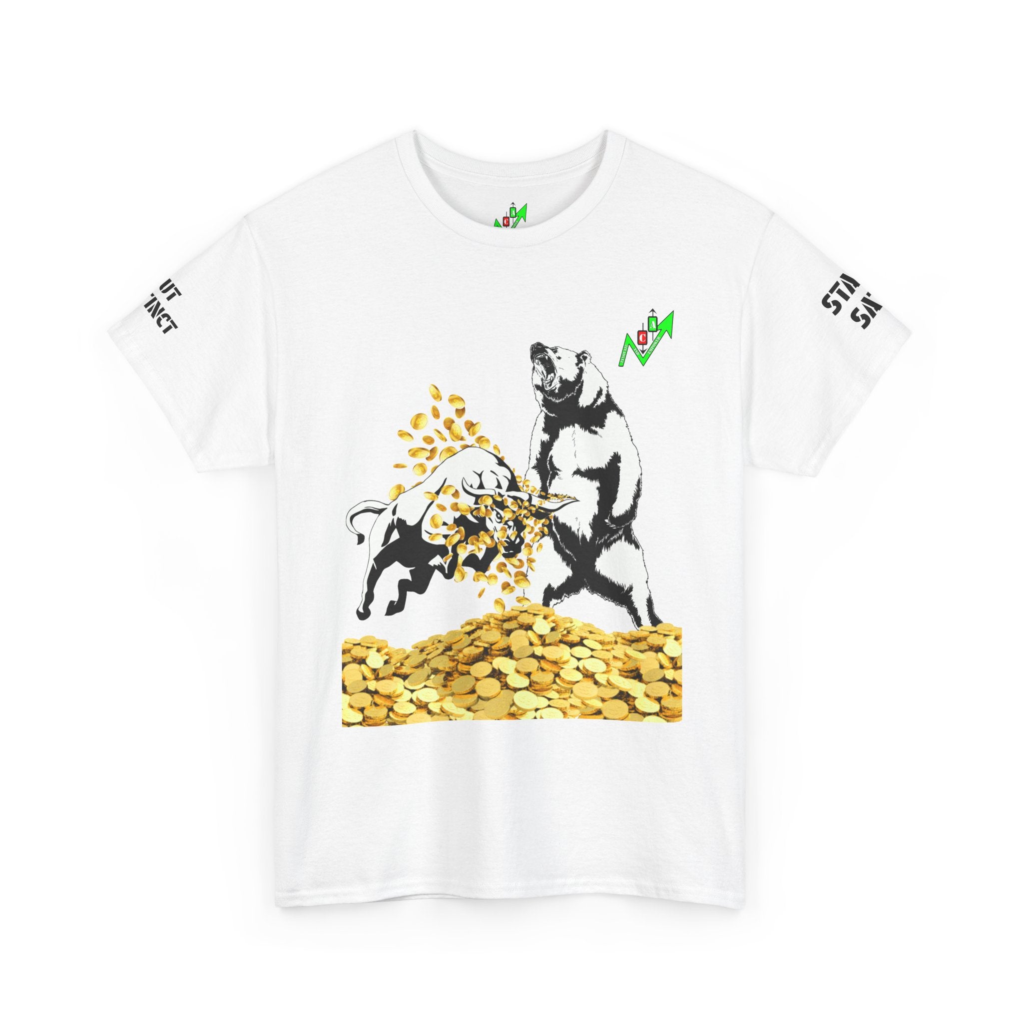 Gut Instinct Bear vs Bull Stock Market T‑Shirt — Crypt Apparel "Slay The Bears" Graphic Tee