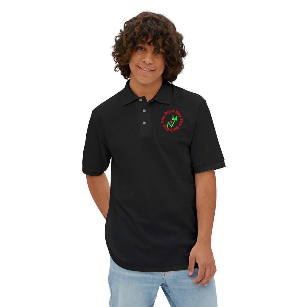 Catching Daggers Crypto Polo — Crypt Apparel Graphic Men's Piqué Shirt