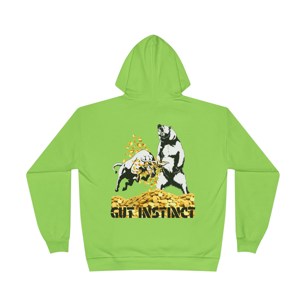 Gut Instinct Bull vs Bear Crypto Hoodie - Dual Sided Slay The Bears Streetwear Pullover