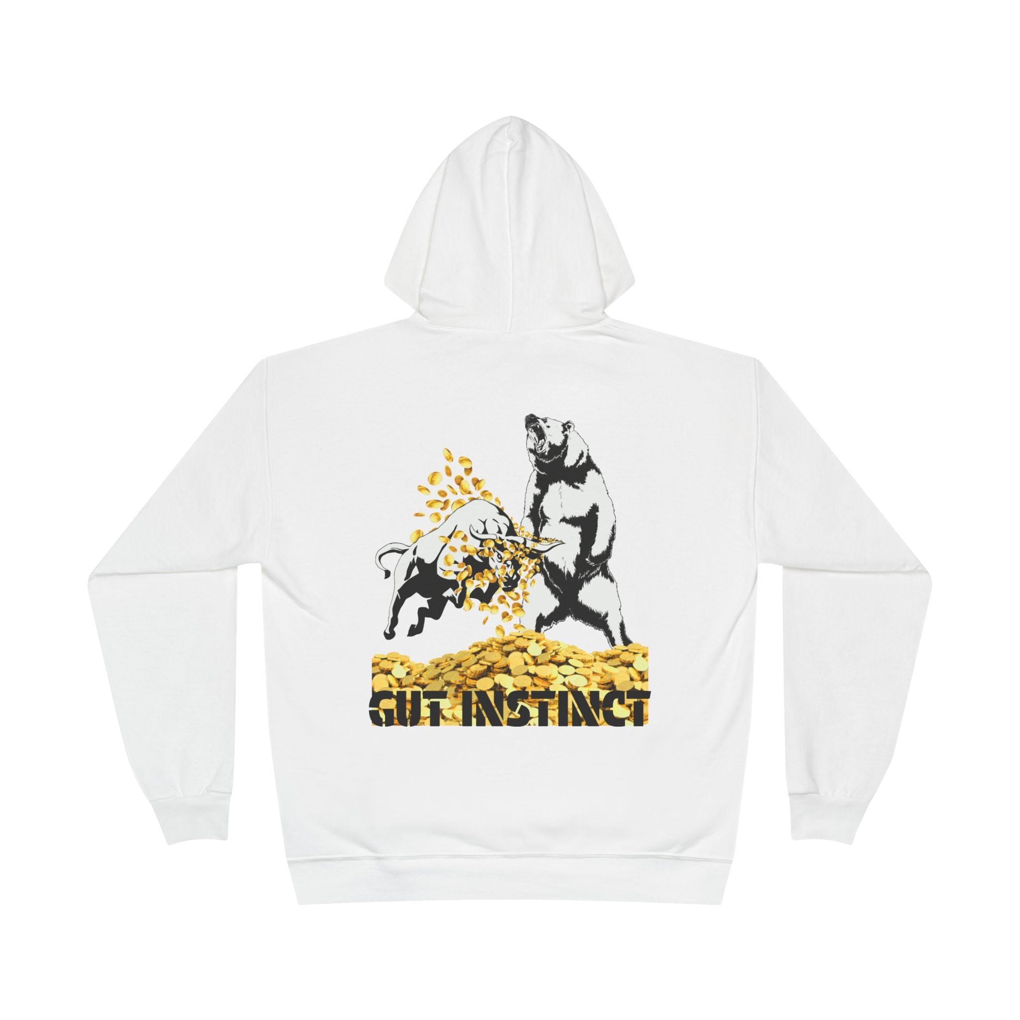 Gut Instinct Bull vs Bear Crypto Hoodie - Dual Sided Slay The Bears Streetwear Pullover