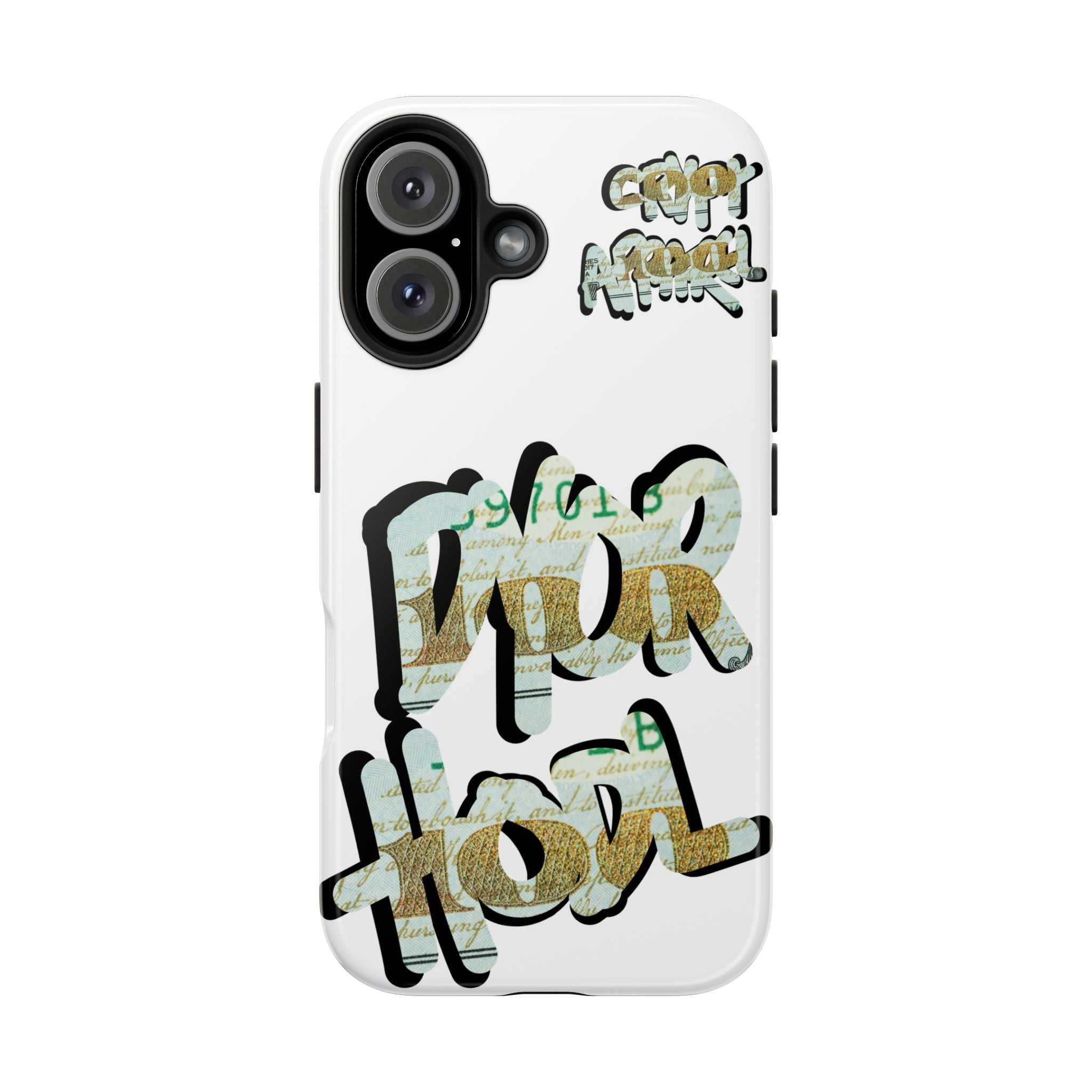 Tough Phone Case — Vintage Money Graffiti "Paper Hodl" Design