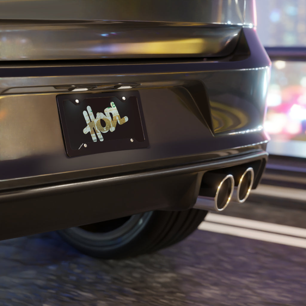 HODL Crypto Graffiti Script Vanity License Plate — Crypt Apparel Car Decor