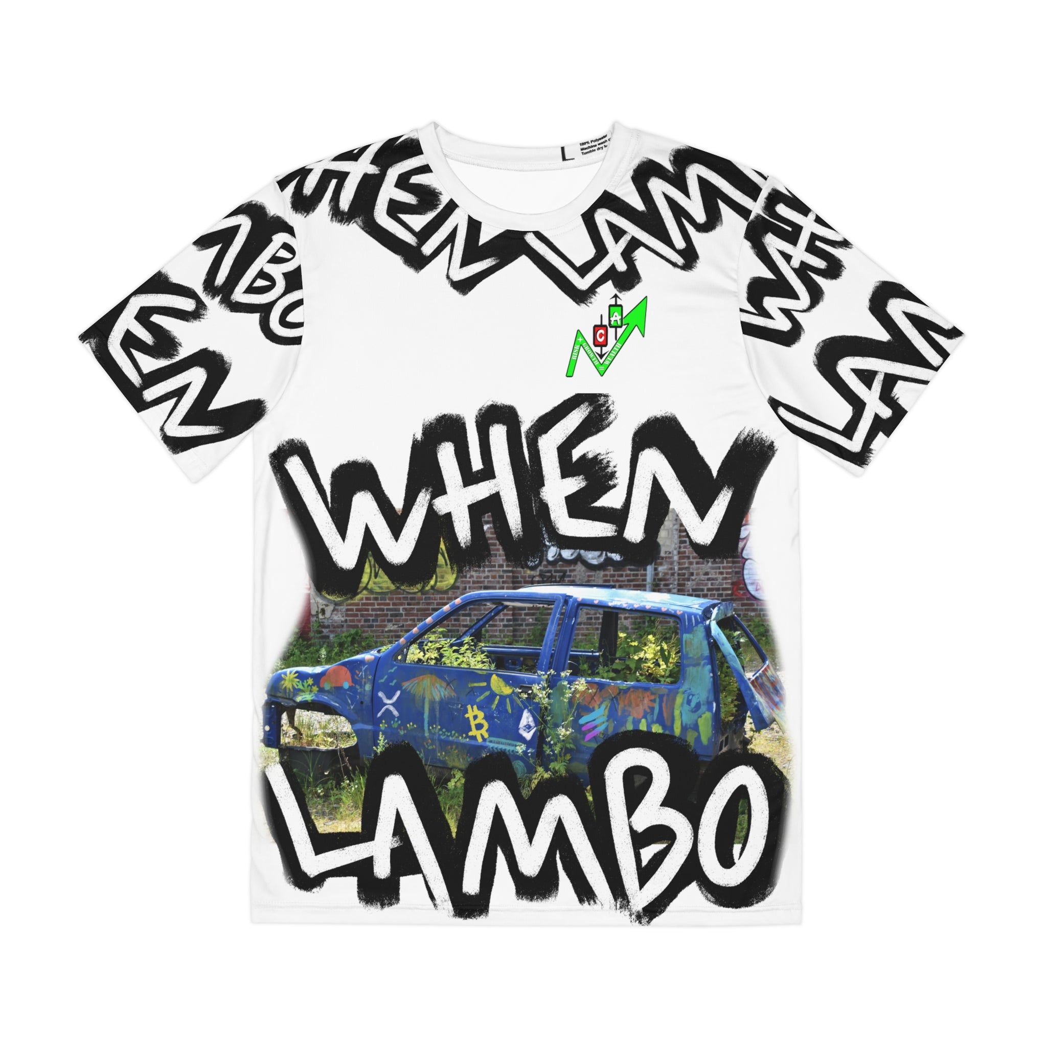 When Lambo Bitcoin Inspired Graffiti Tee — All-Over Print Streetwear T‑Shirt