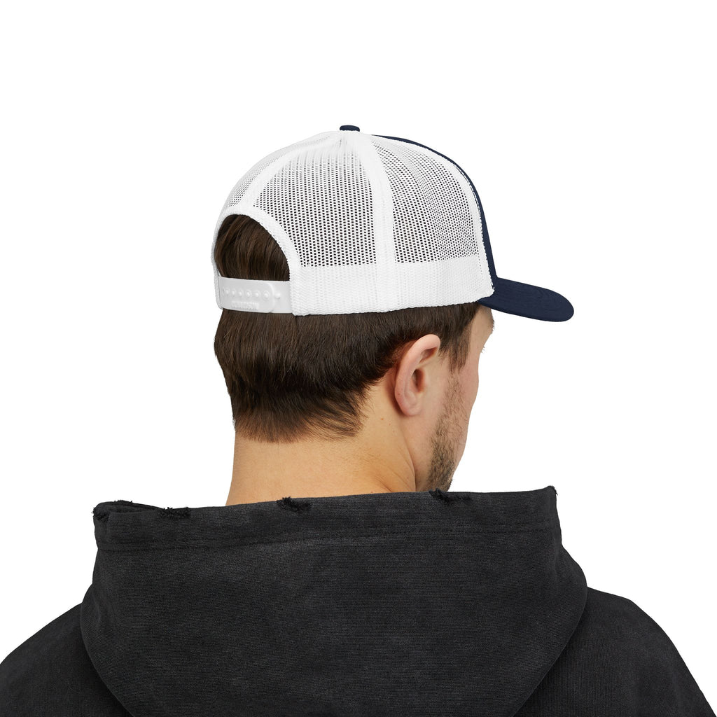 Brokenomics Crypto Trucker Cap - Crypt Apparel Distressed Arrow Graphic Snapback