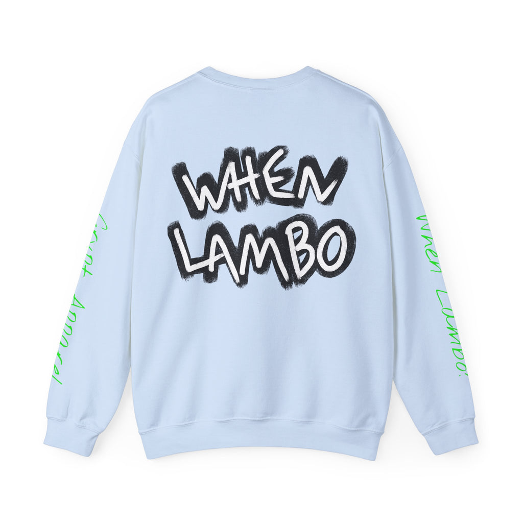 When Lambo Bitcoin inspired Graphic Crewneck Sweatshirt | Crypto Art Streetwear