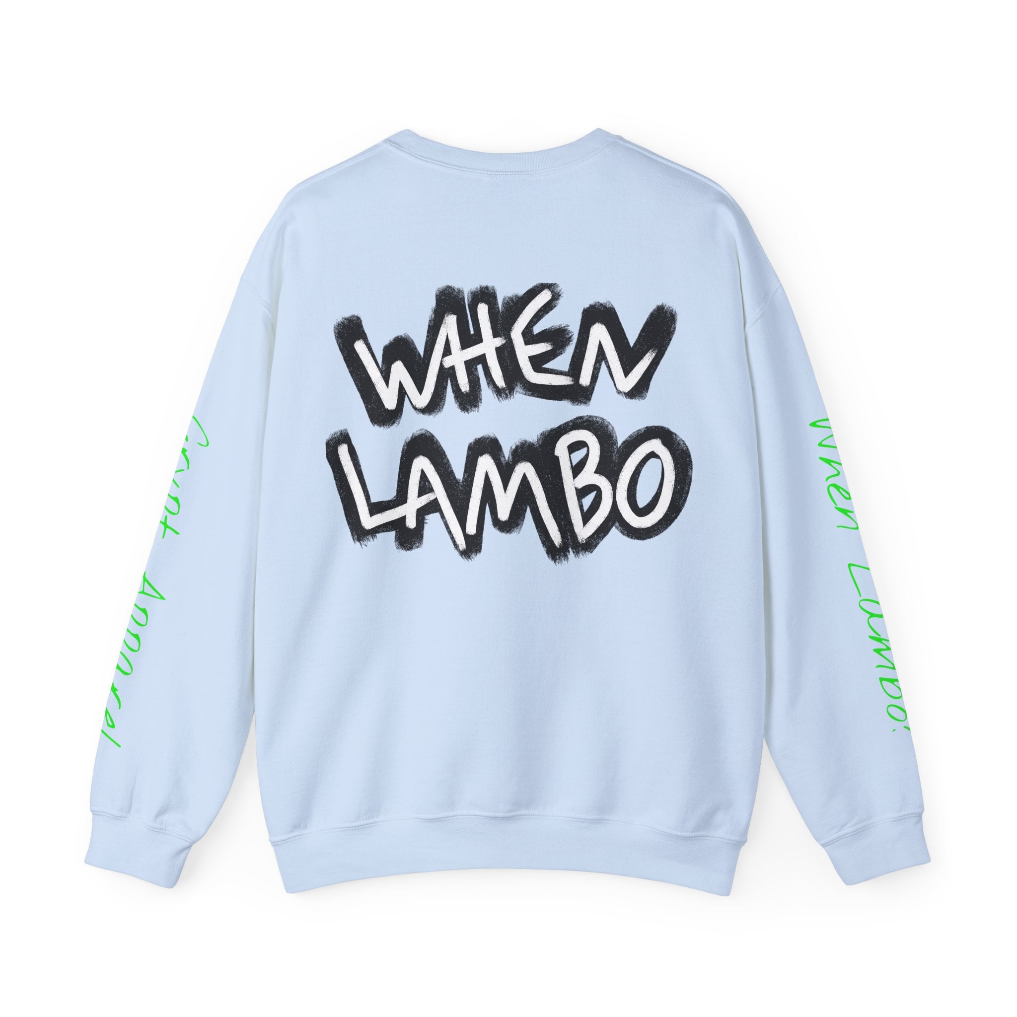 When Lambo Bitcoin inspired Graphic Crewneck Sweatshirt | Crypto Art Streetwear