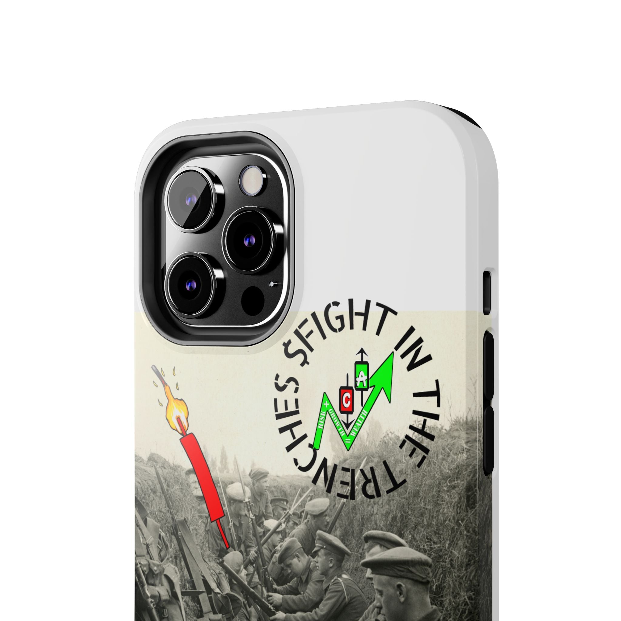 The Trenches Tough Phone Case — Crypt Apparel Trench Dog & Candle Design
