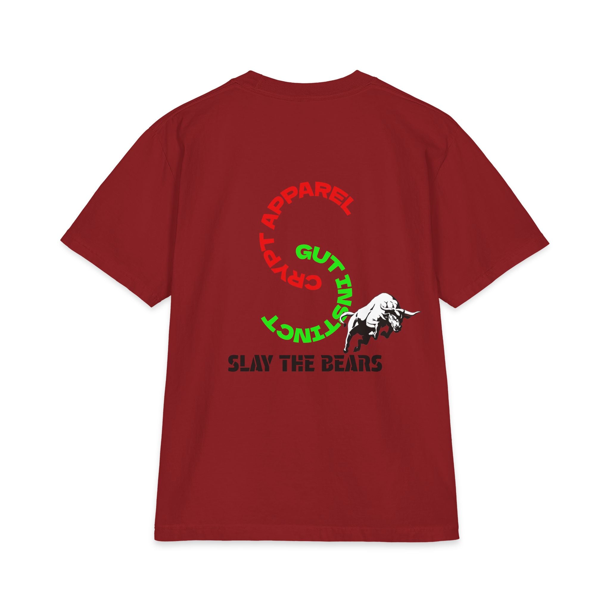 Gut Instinct Bull vs Bear Graphic Tee – Crypt Apparel "Slay the Bears" Stock Market Shirt