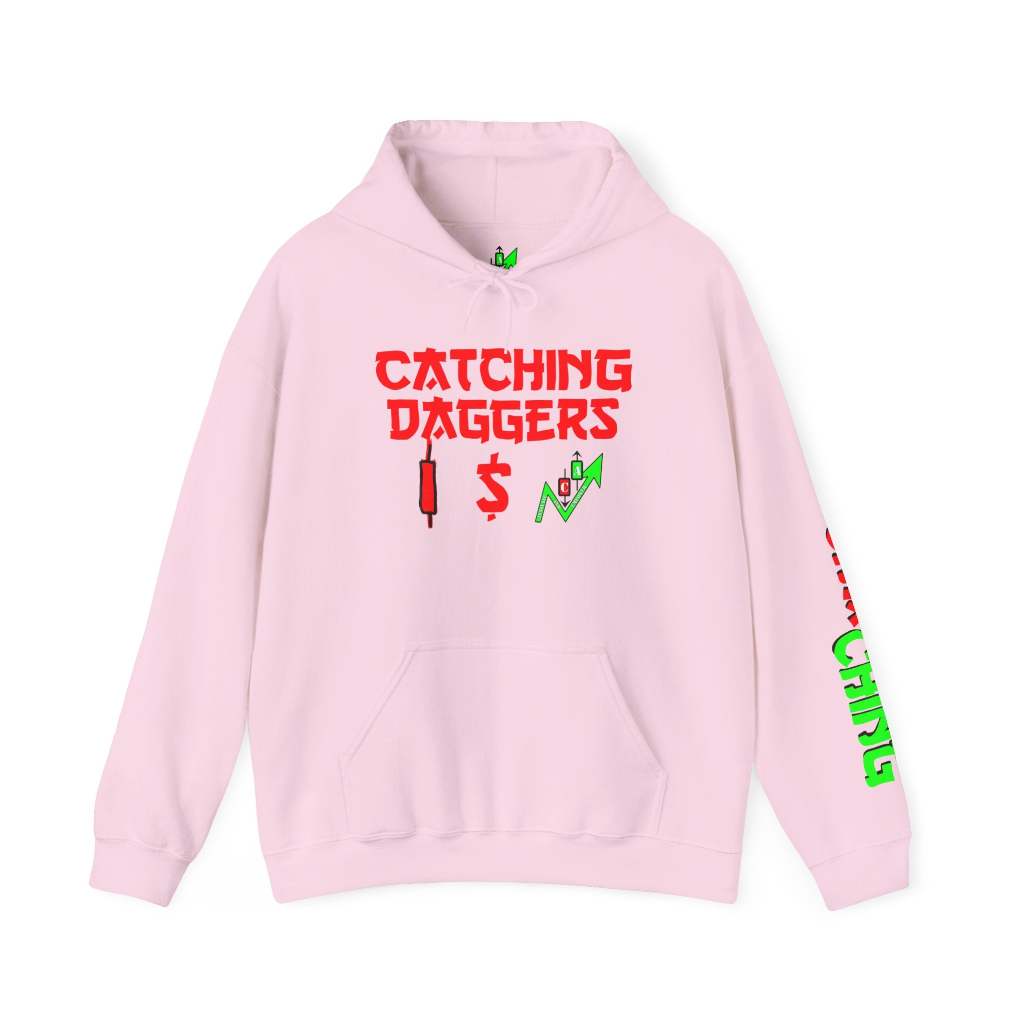 Catching Daggers Crypto Hoodie — Crypt Apparel Graphic Streetwear Pullover with Candle Motif