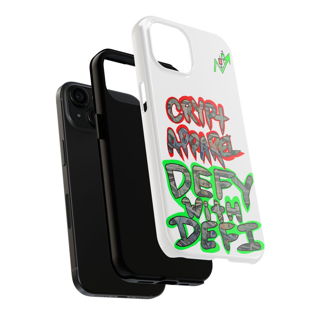 DEFY with DEFI Tough Phone Case — "Crypt Apparel: "Money" Graffiti Crypto Design