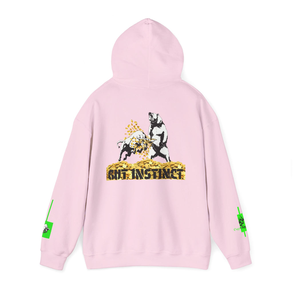 Gut Instinct Bulls vs Bears Hoodie — Crypt Apparel “Slay the Bears” Crypto Graphic Hoodie