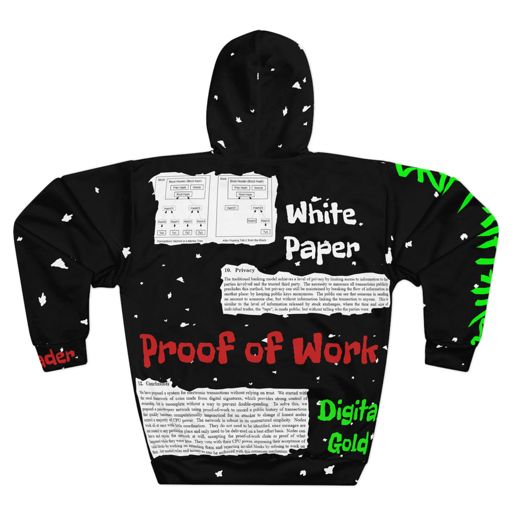 Bitcoin inspired Peer to Peer Hoodie | Electronic Cash System, Crypto Diagram Print