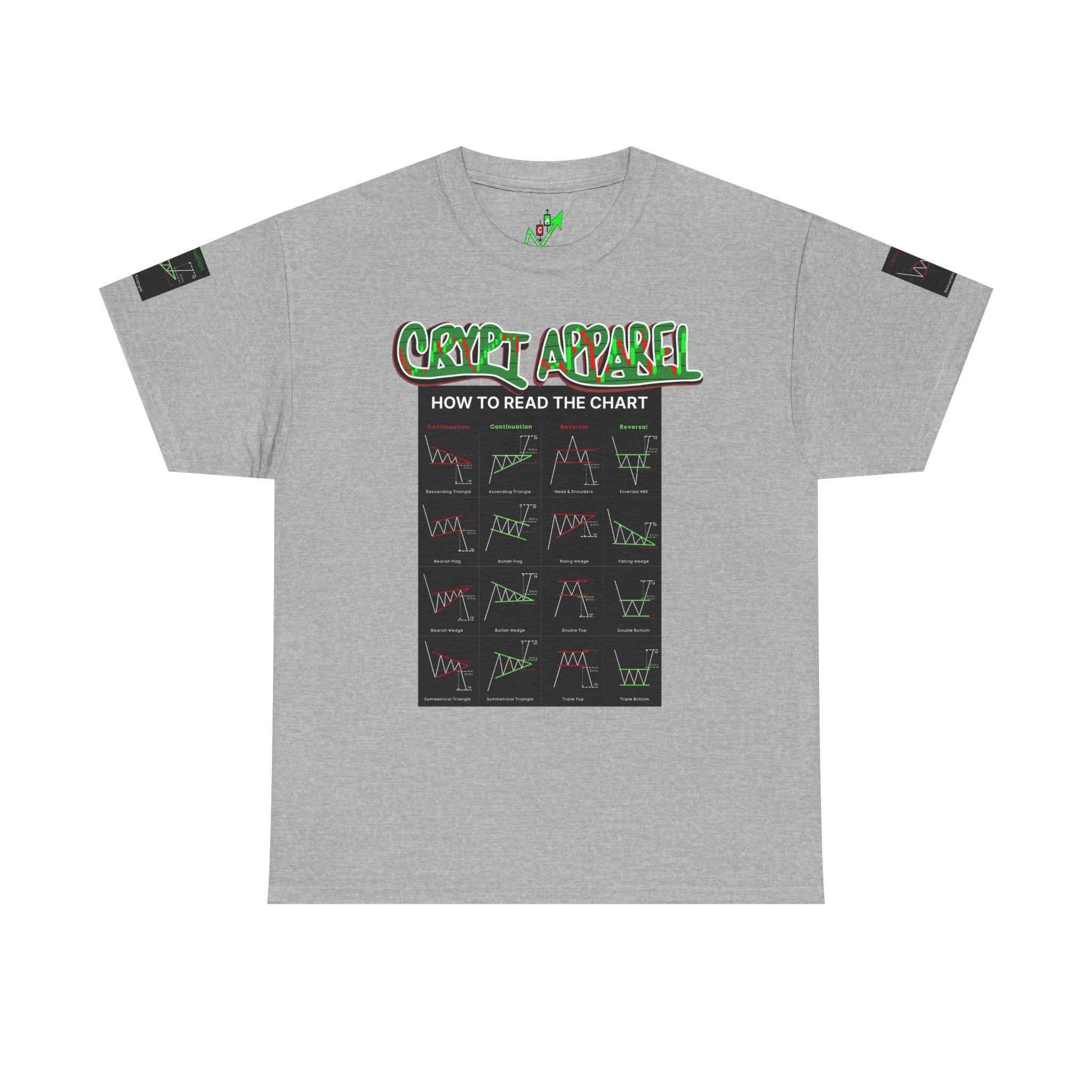 Charted Tee — "Crypt Apparel" Trading Chart Shirt