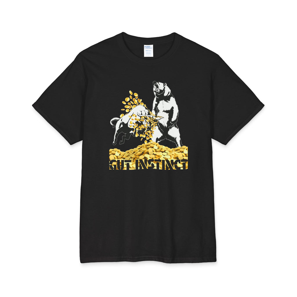 Gut Instinct Bulls Vs Bears Market Tee — Crypt Apparel Graphic Money Pile Design