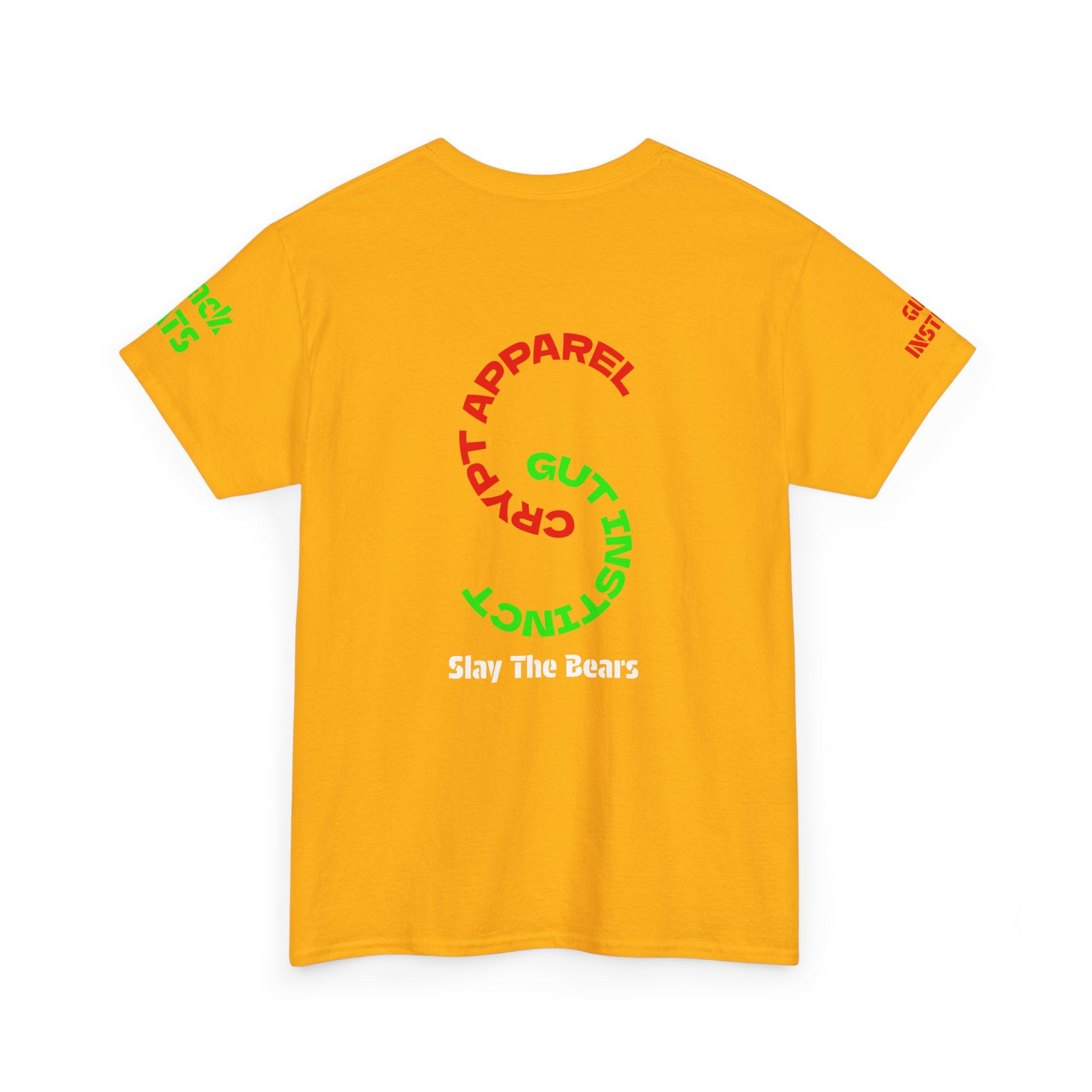 Gut Instinct Bear vs Bull Stock Market T‑Shirt — Crypt Apparel "Slay The Bears" Graphic Tee