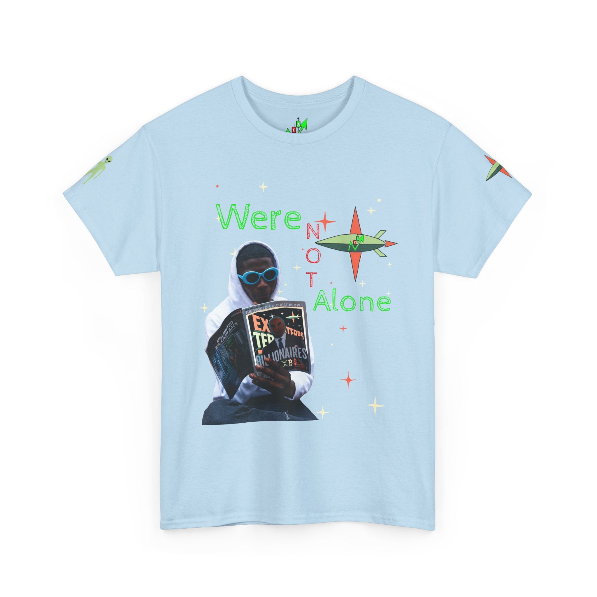 Extra Terrestrial Traders Crypto Graphic Tee — Retro Alien Poster Shirt