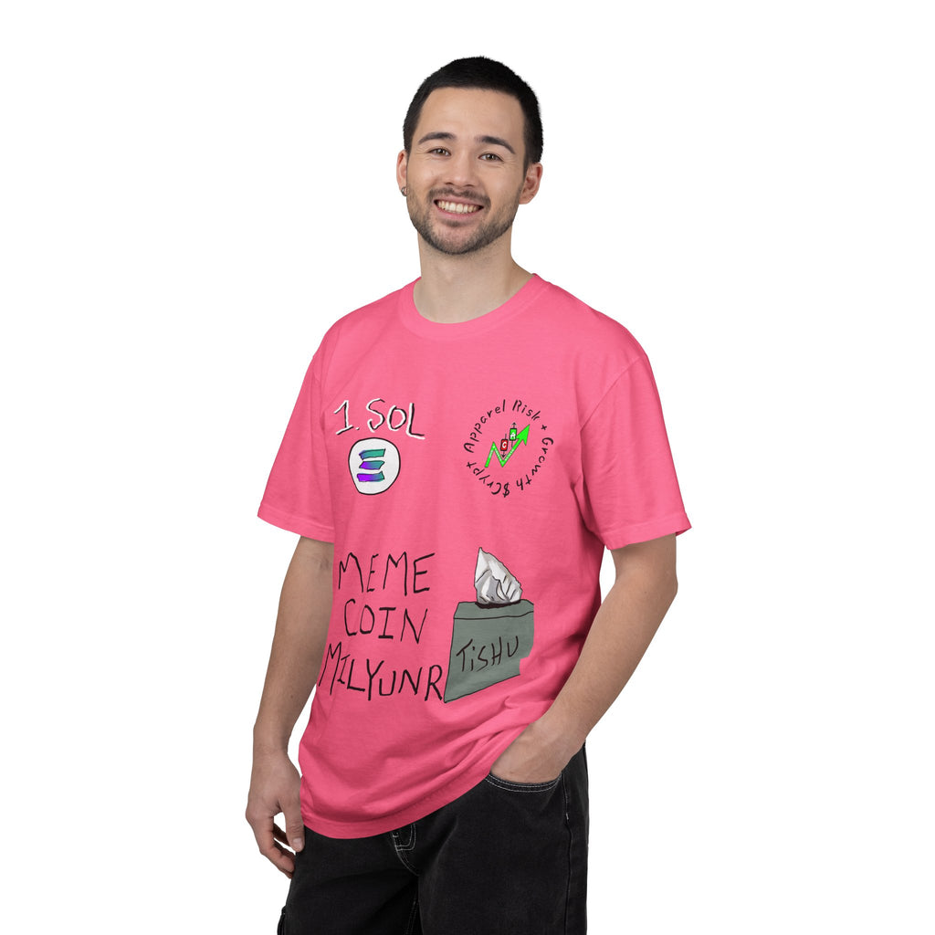 Crypto Meme T-Shirt — 'Meme Coin' Hand-Drawn Crypto Art Tee