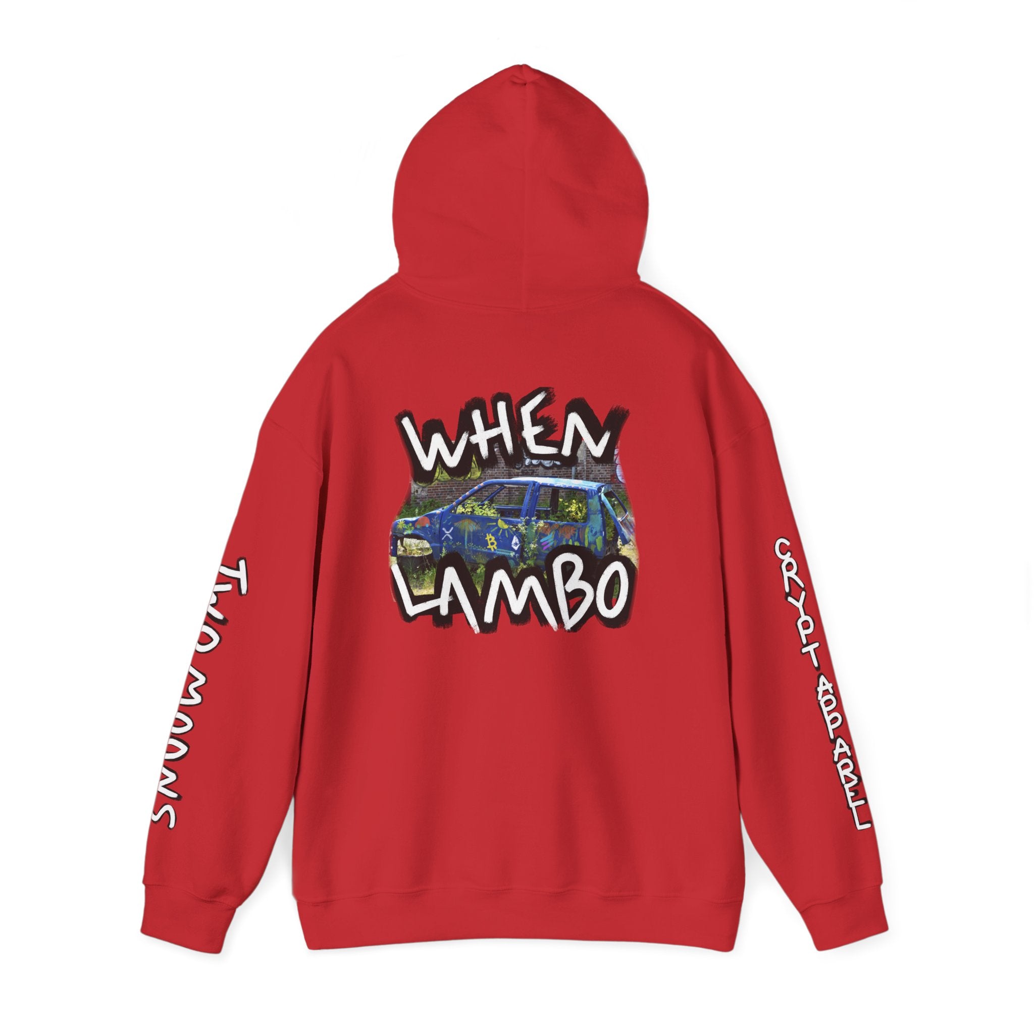 When Lambo Crypto Hoodie | Crypt Apparel Bitcoin Inspired Graffiti Design