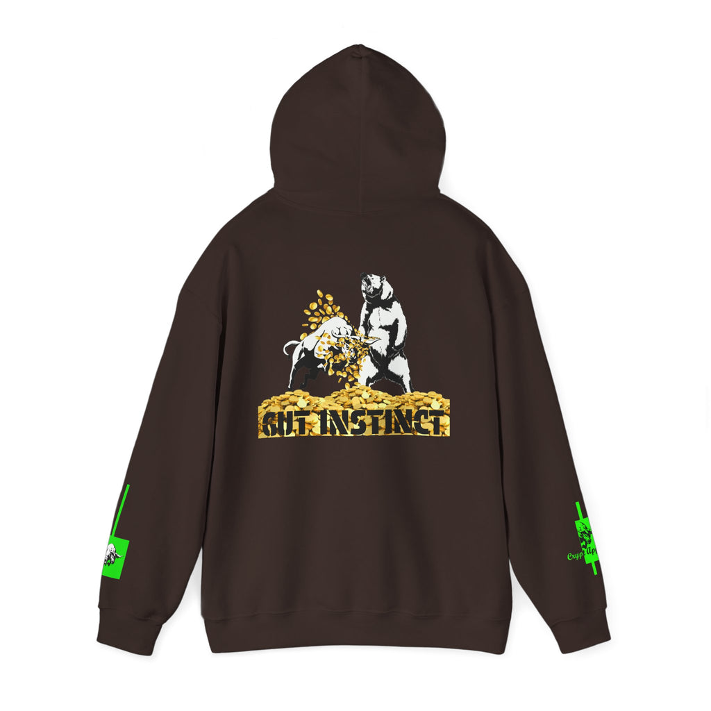Gut Instinct Bulls vs Bears Hoodie — Crypt Apparel “Slay the Bears” Crypto Graphic Hoodie