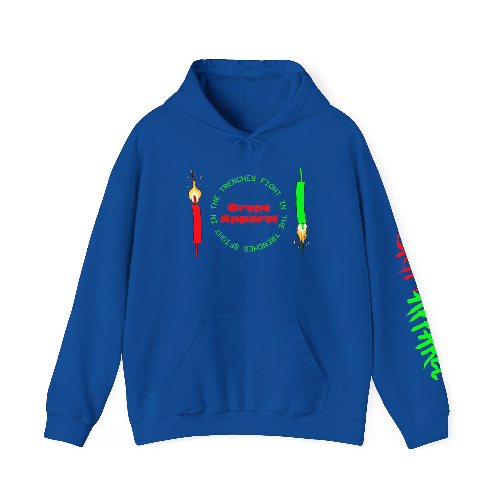 The Trenches Crypto Meme Hoodie — Crypt Apparel Trench Life Graphic Streetwear Hoodie