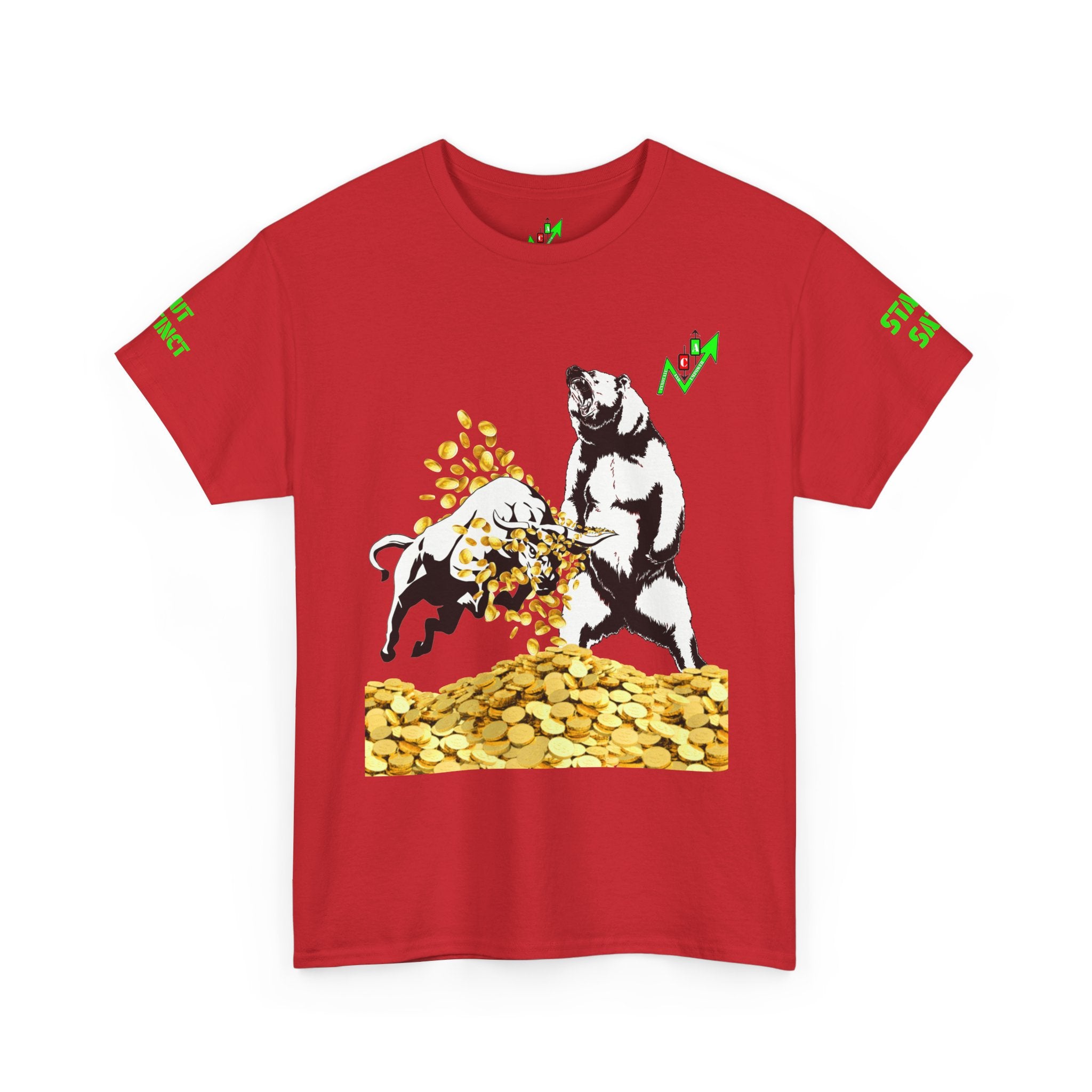 Gut Instinct Bear vs Bull Stock Market T‑Shirt — Crypt Apparel "Slay The Bears" Graphic Tee