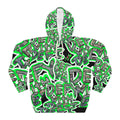Graffiti crypto and web3 camo collage all over print hoodie by Crypt Apparel