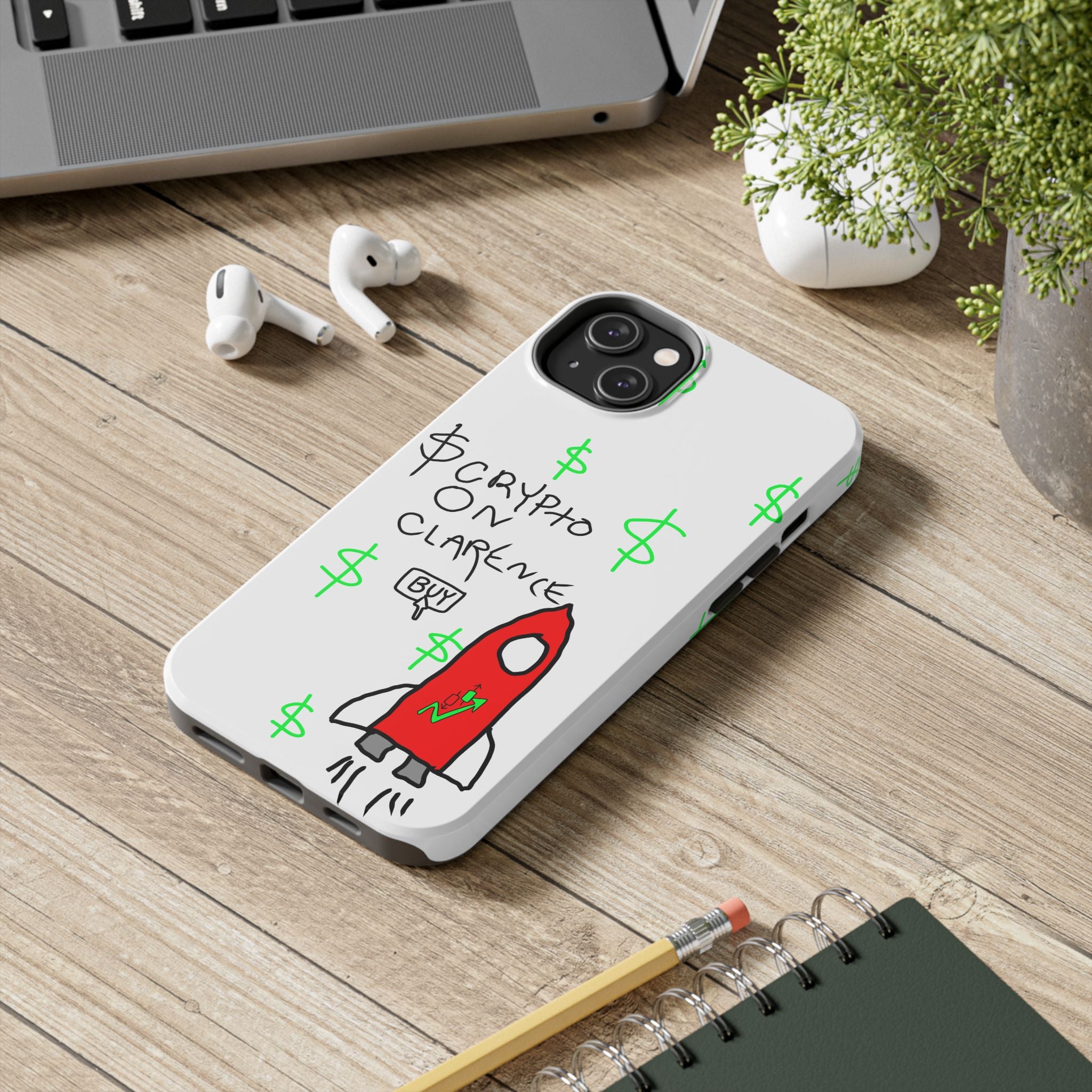 Crypto On Clarence Phone Case — Crypt Apparel Degen Design