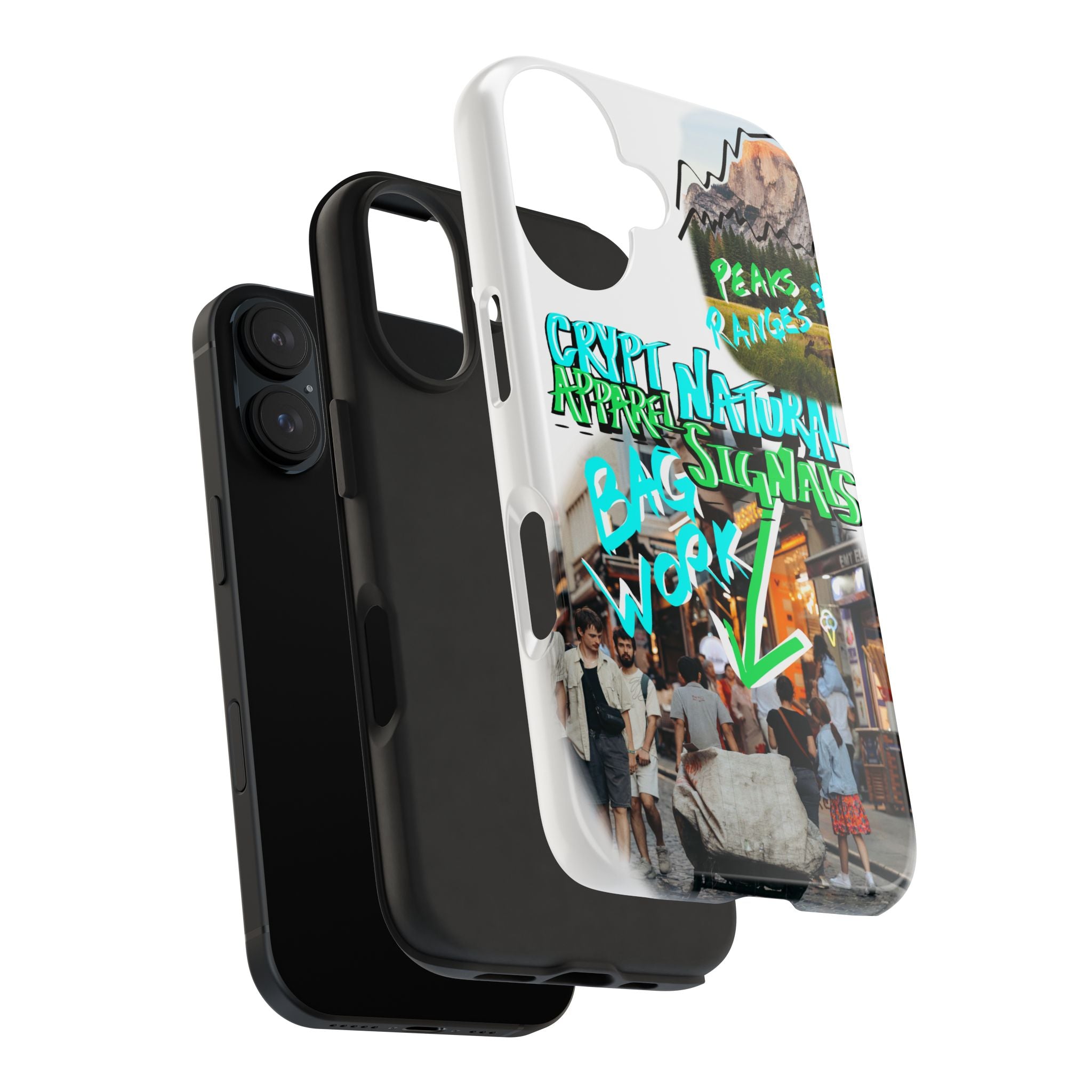 Natural Signals Tough Phone Case — Crypt Apparel Street Collage Design