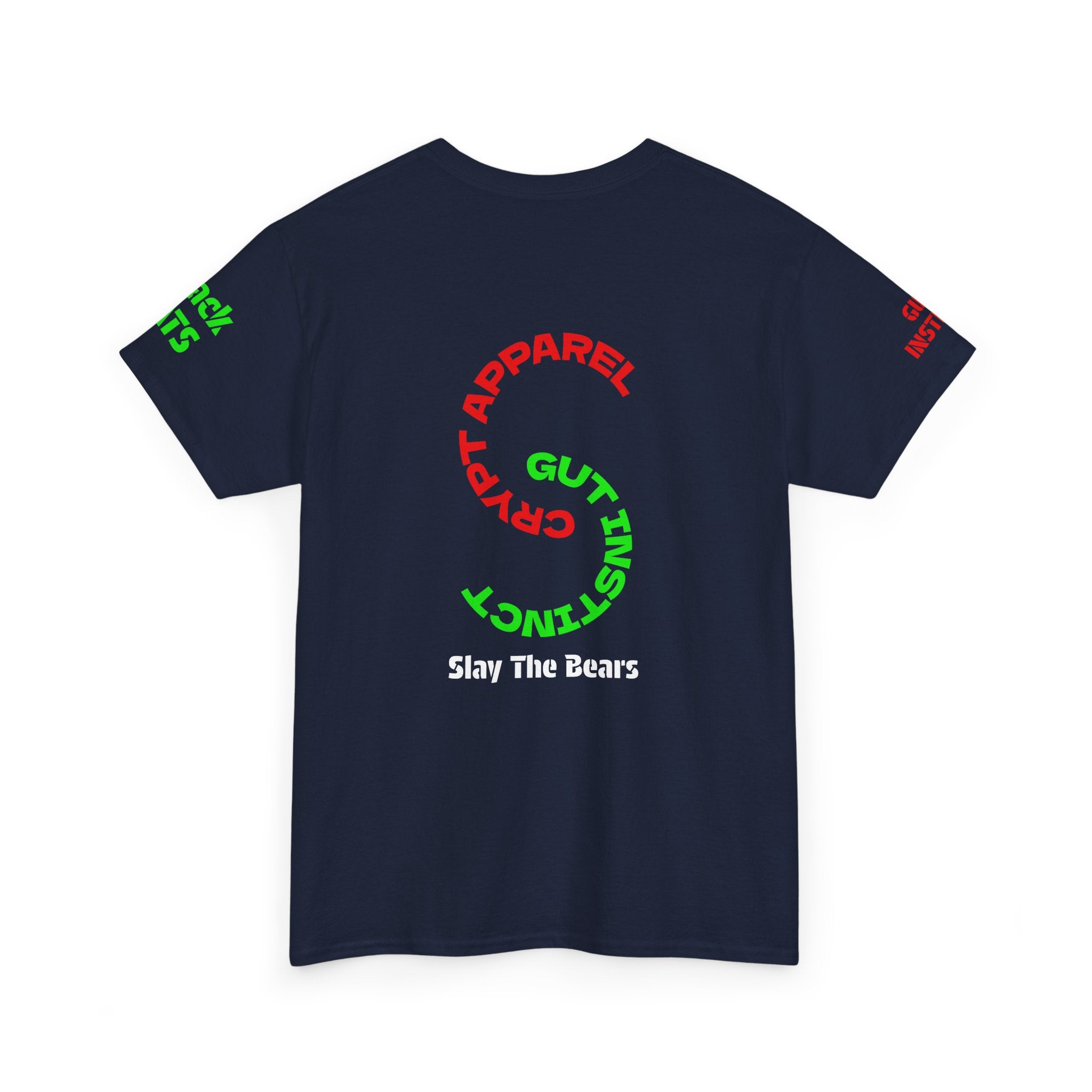 Gut Instinct Bear vs Bull Stock Market T‑Shirt — Crypt Apparel "Slay The Bears" Graphic Tee