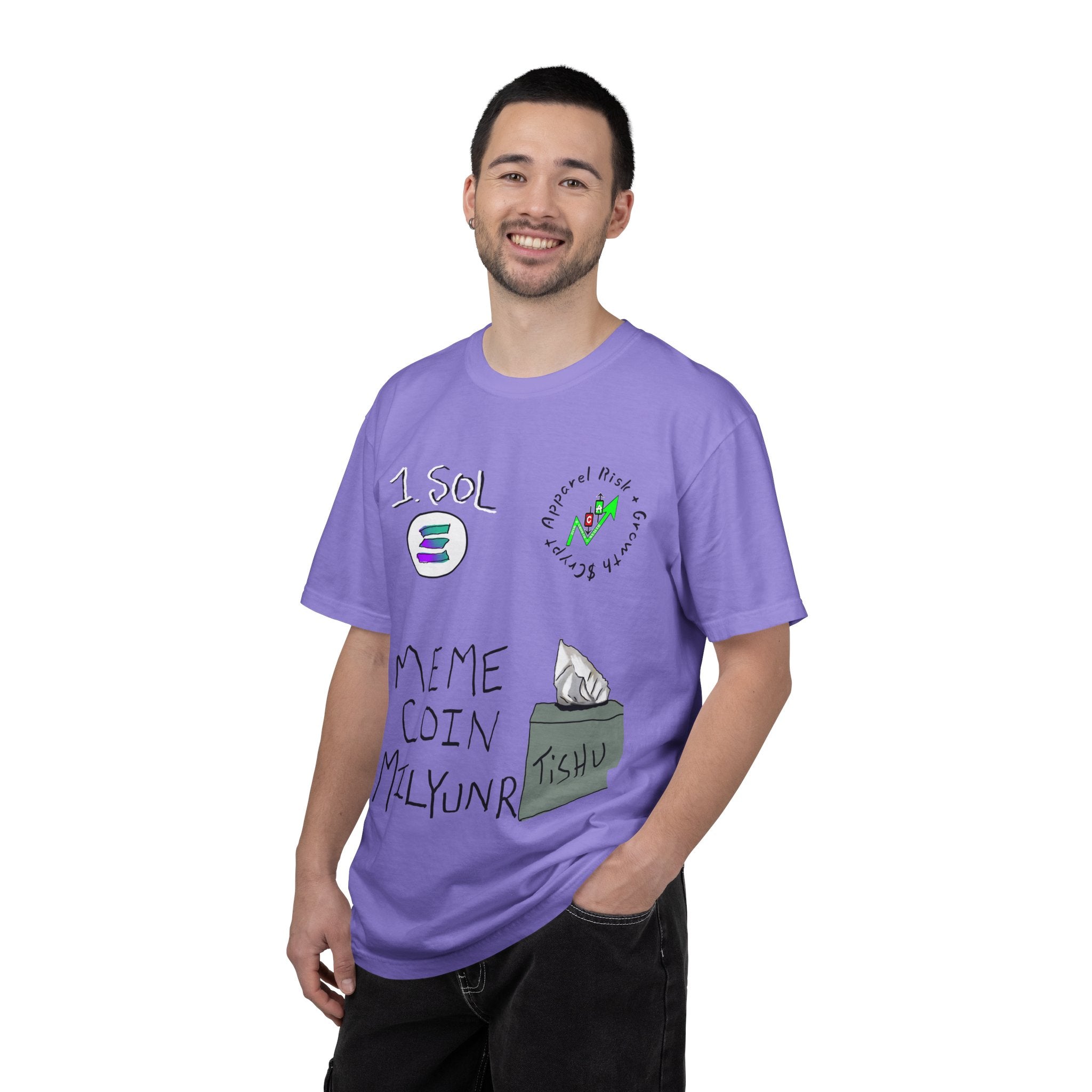 Crypto Meme T-Shirt — 'Meme Coin' Hand-Drawn Crypto Art Tee