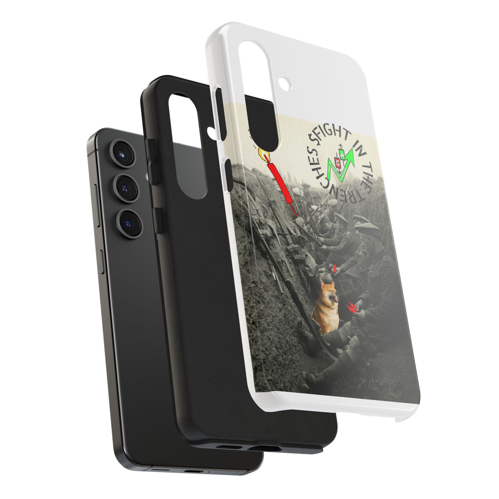 The Trenches Tough Phone Case — Crypt Apparel Trench Dog & Candle Design