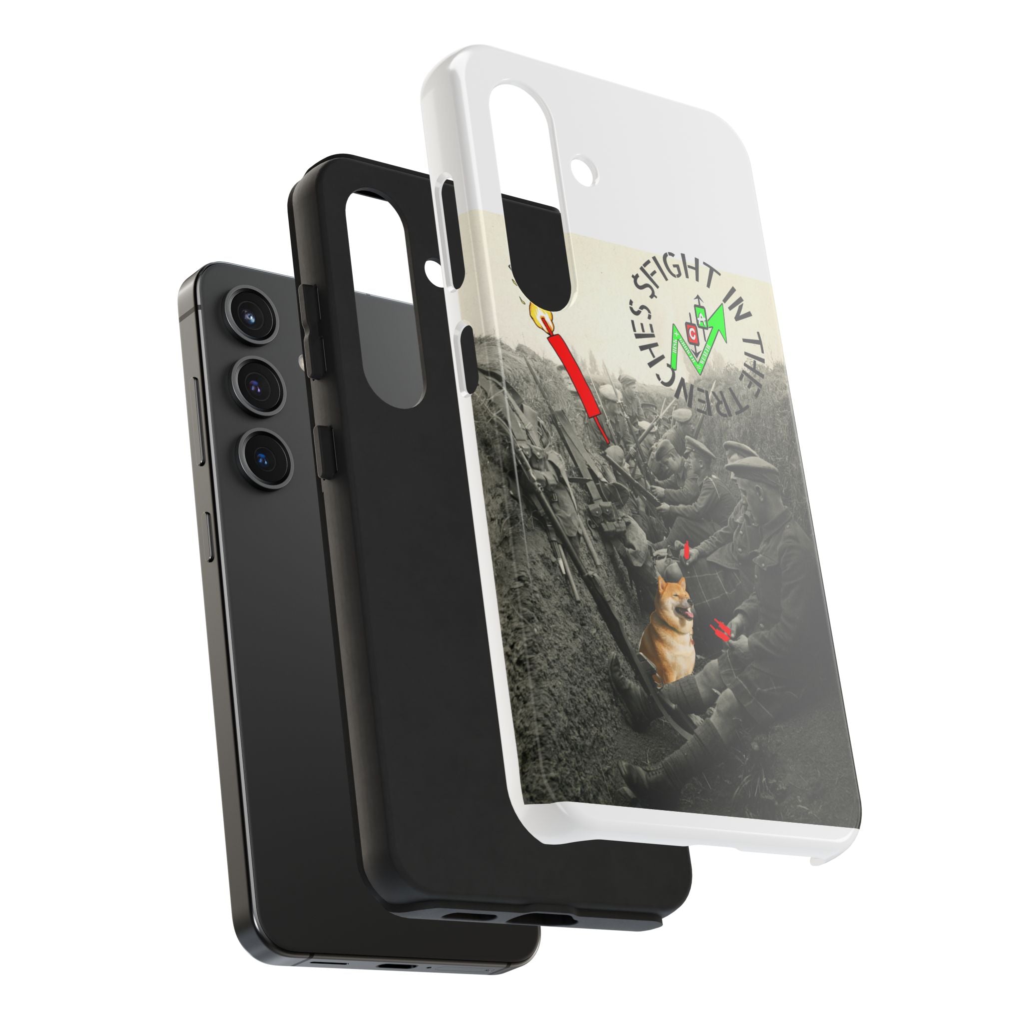 The Trenches Tough Phone Case — Crypt Apparel Trench Dog & Candle Design