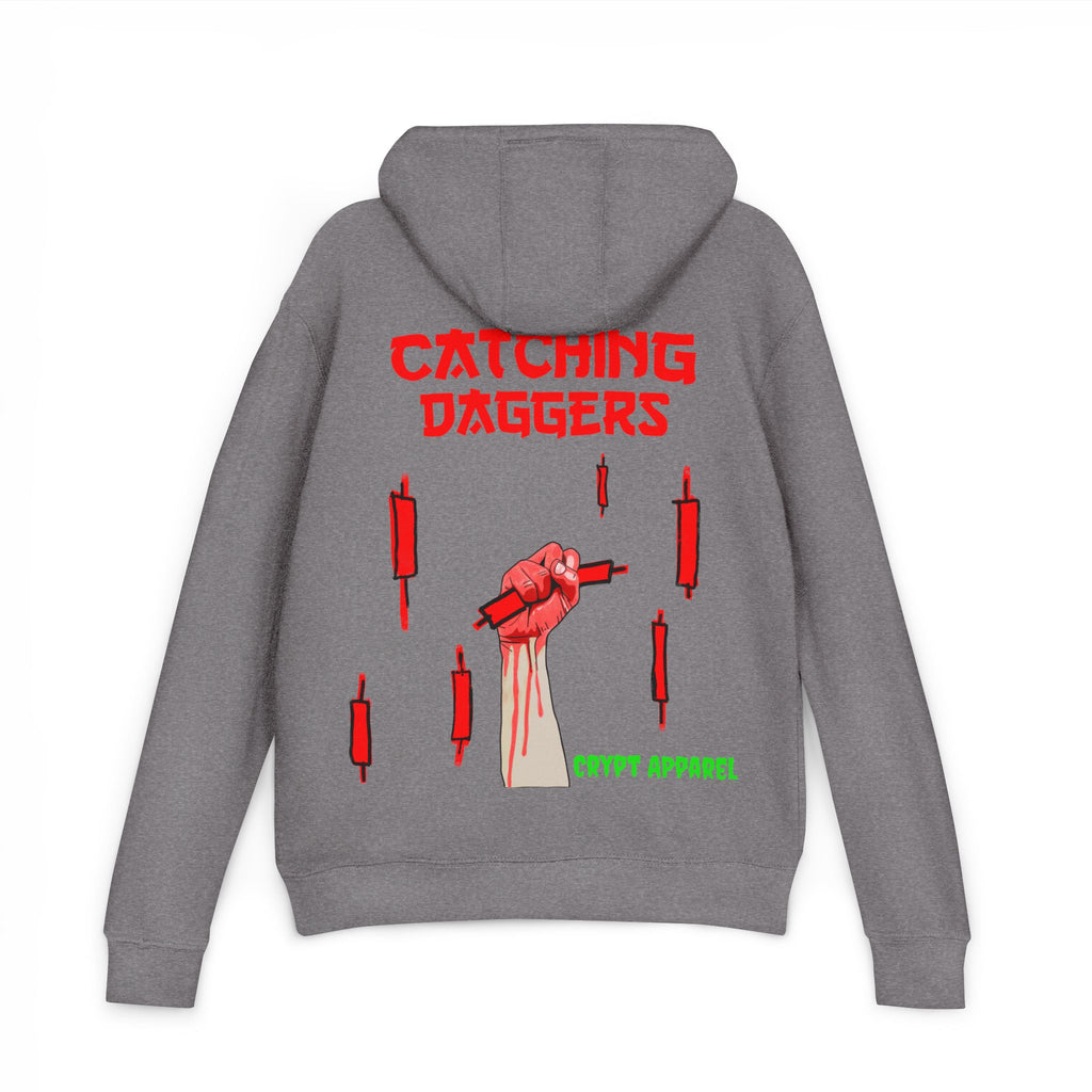 'Catching Daggers' Hoodie Crypto Trading Graphic Streetwear Hoodie Crypt Apparel