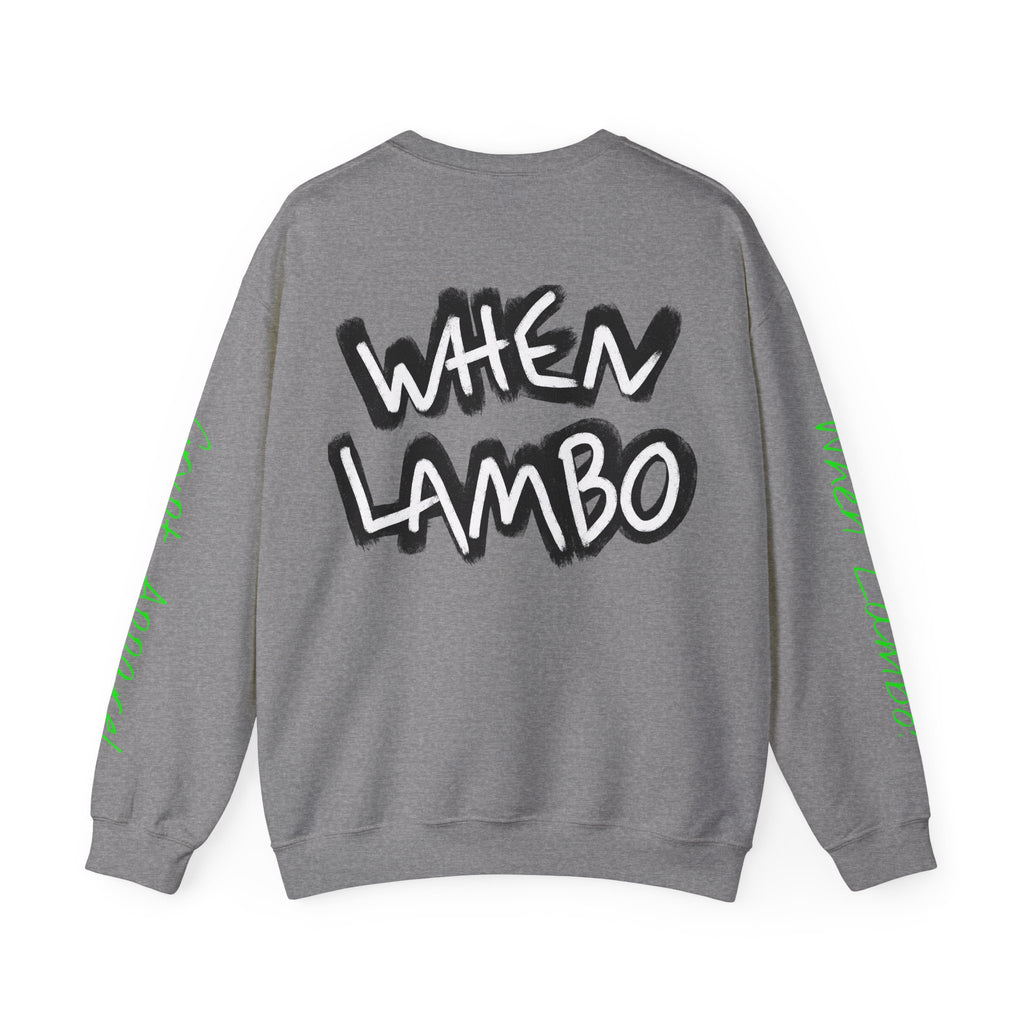 When Lambo Bitcoin inspired Graphic Crewneck Sweatshirt | Crypto Art Streetwear