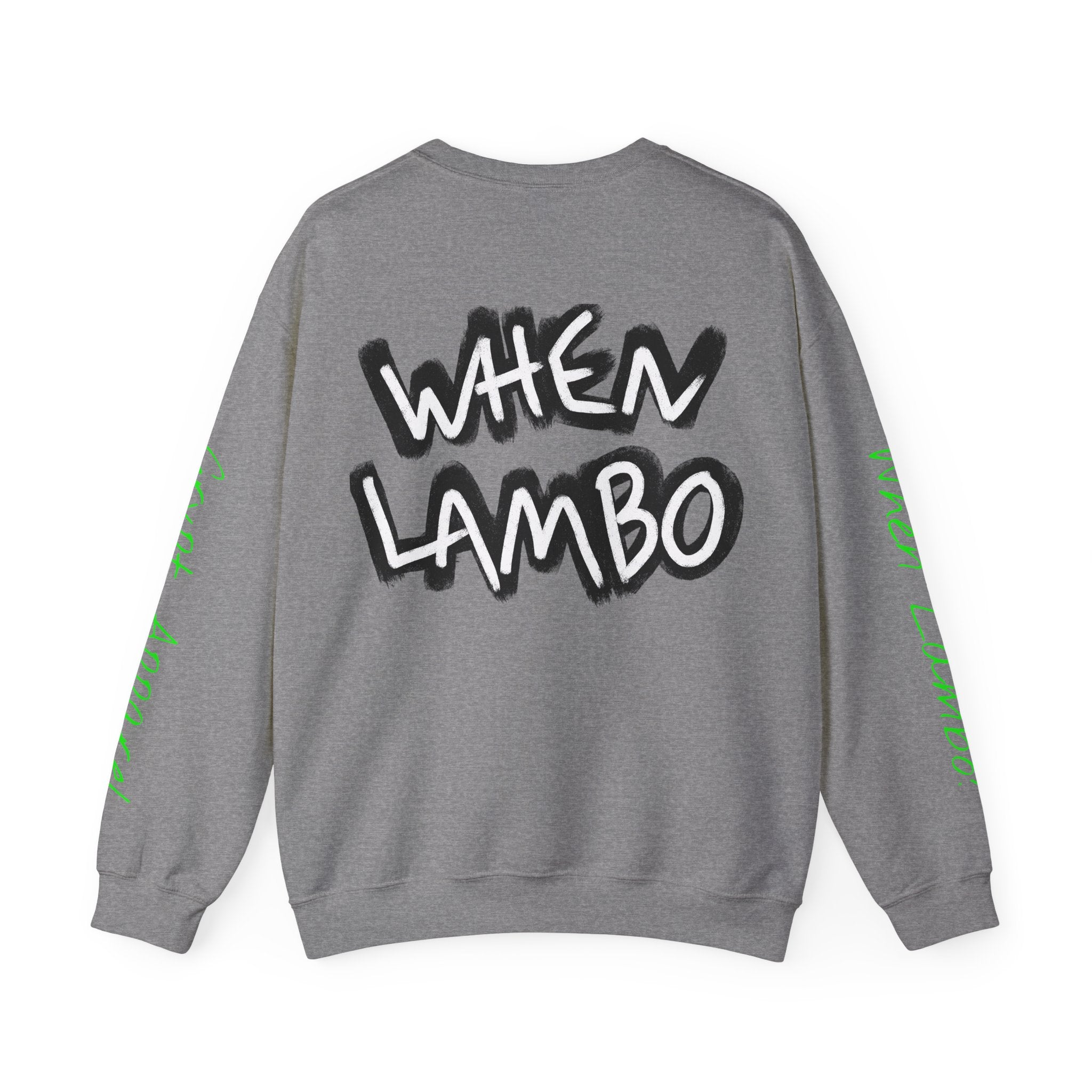 When Lambo Bitcoin inspired Graphic Crewneck Sweatshirt | Crypto Art Streetwear